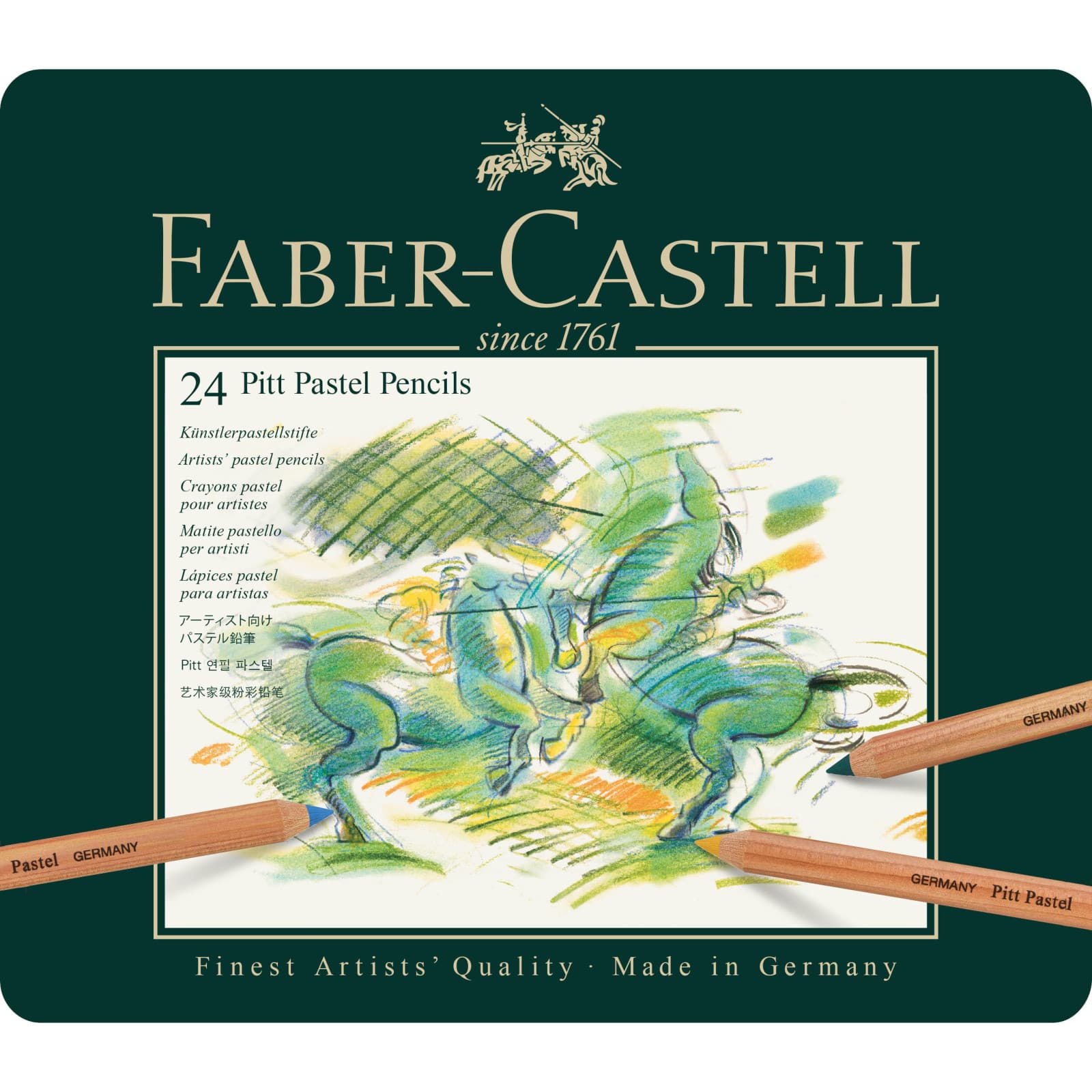 Faber-Castell&#xAE; 24 Color PITT Pastel Pencil Tin Set