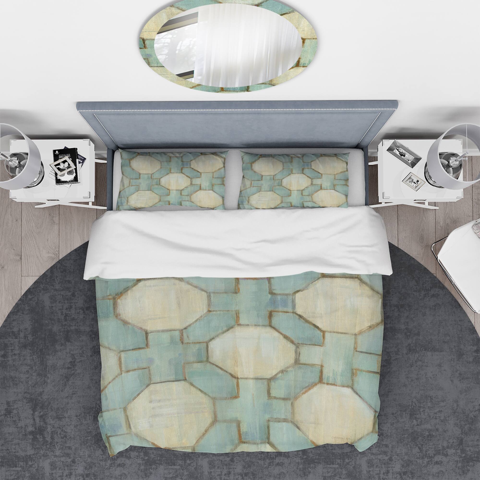 Designart &#x27;Geometric Title Element&#x27; Geometric Bedding Set - Duvet Cover &#x26; Shams