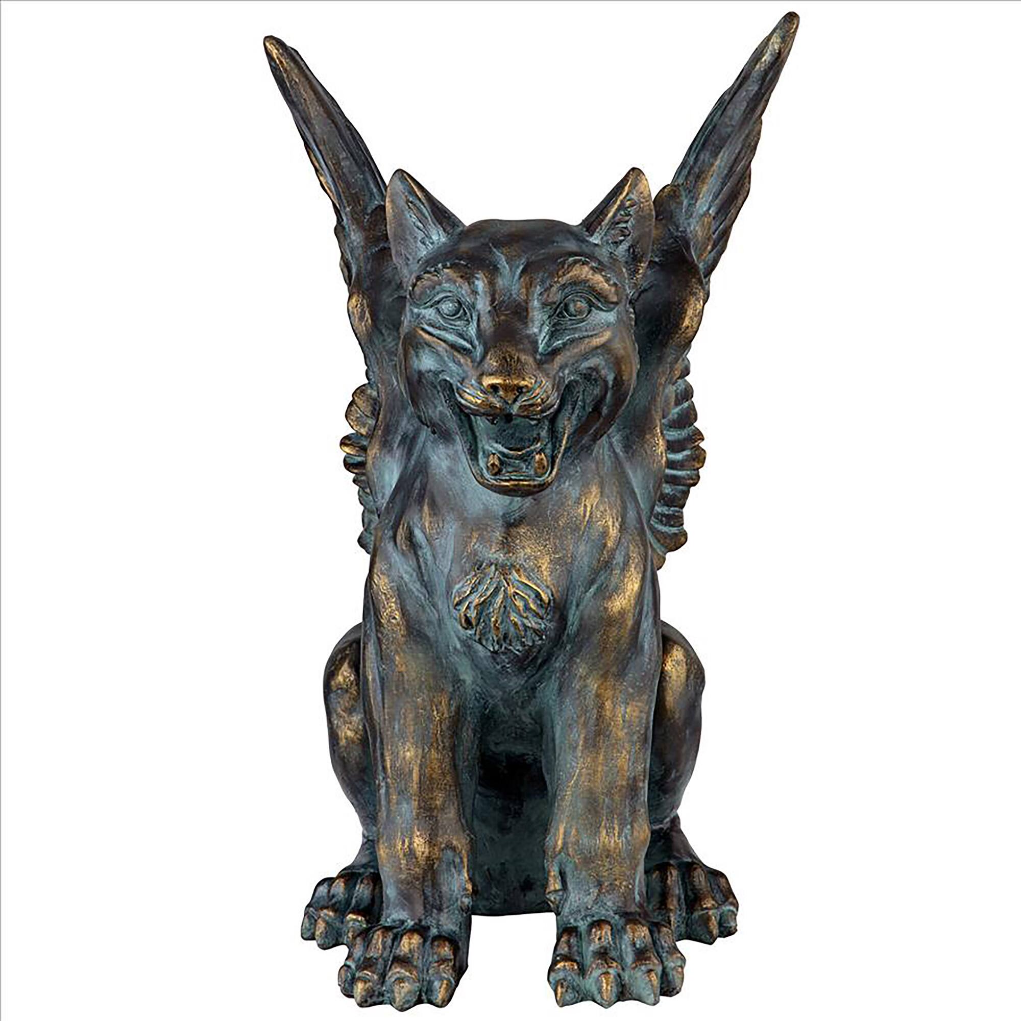 Design Toscano 18&#x22; Caesar&#x27;s Griffin Winged Lion Statue