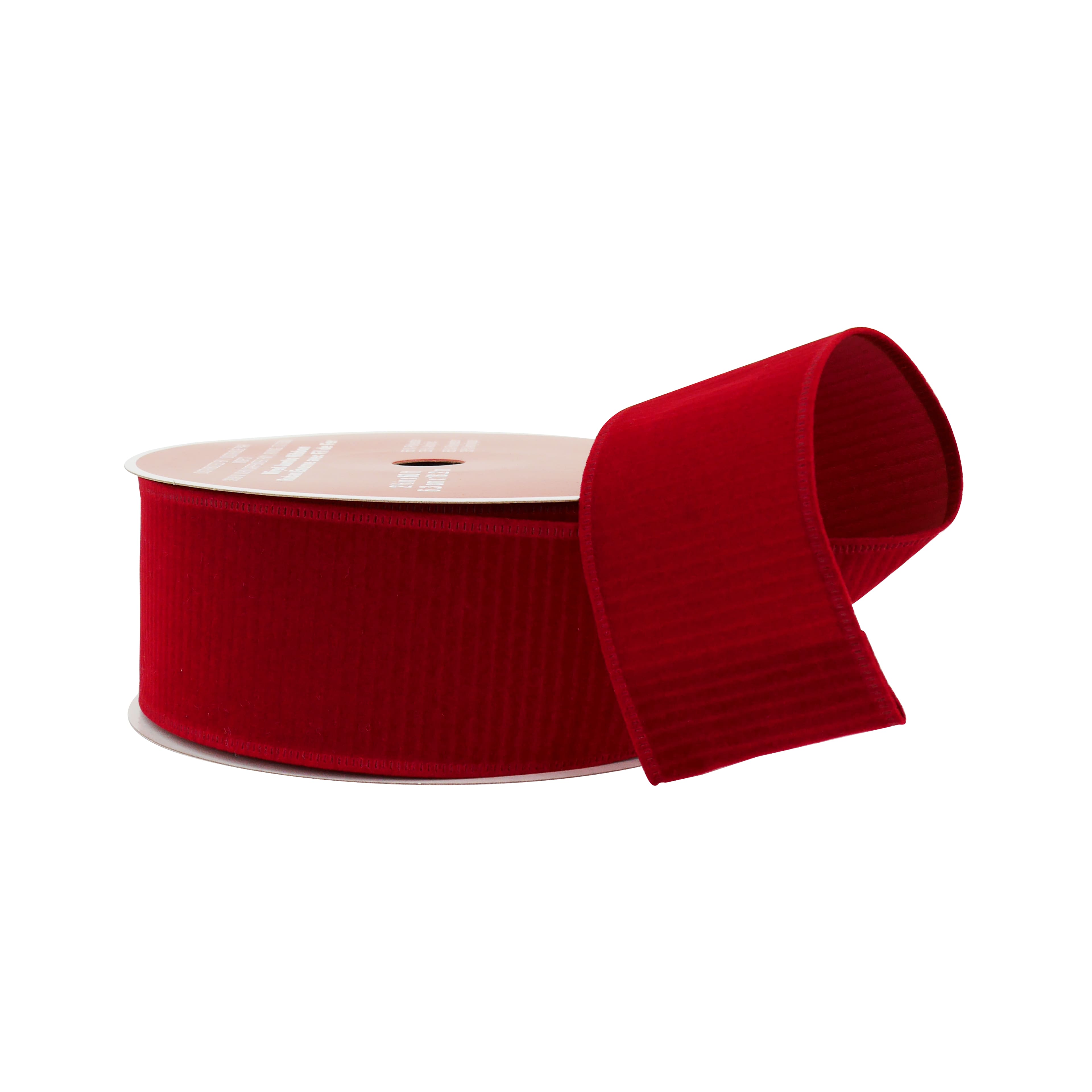 2.5&#x22; x 60ft. Burgundy Crinkle Velvet Wired Jumbo Ribbon by Celebrate It&#xAE;