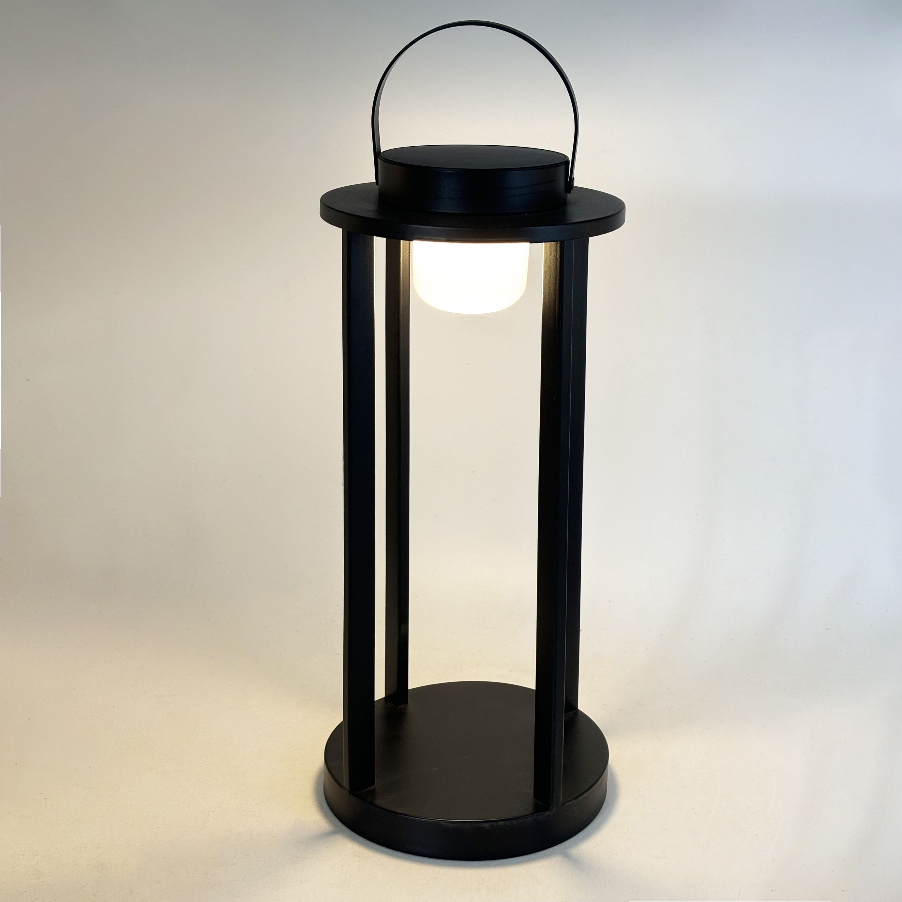 18" Black Metal Solar Lantern by Ashland®