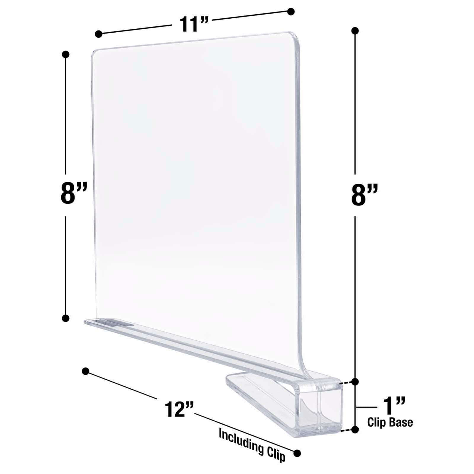 Sorbus 12.75" Modern Clear Acrylic Shelf Dividers