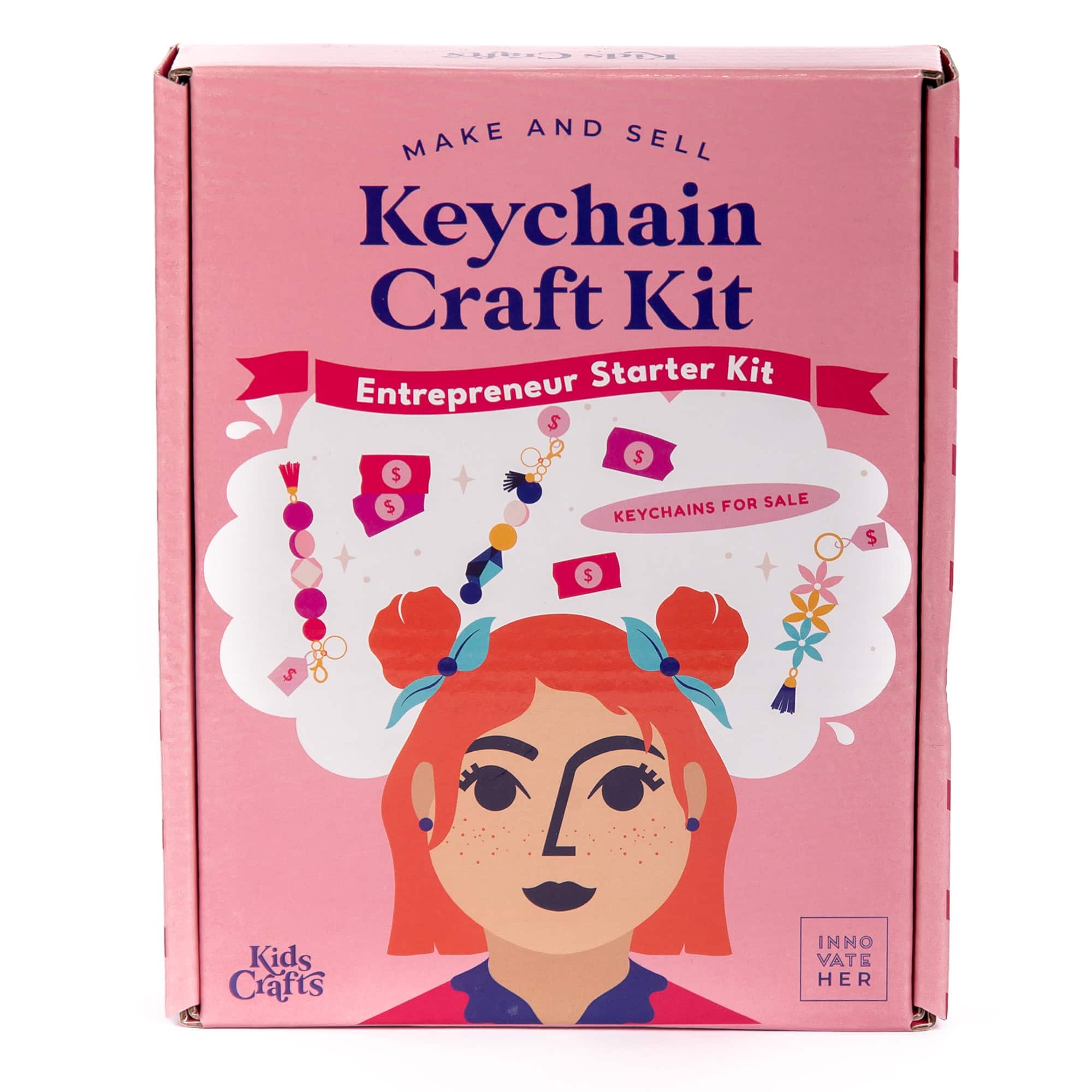 Kids Crafts Make & Sell Keychain Crafting Business Entrepreneur Starter Kit