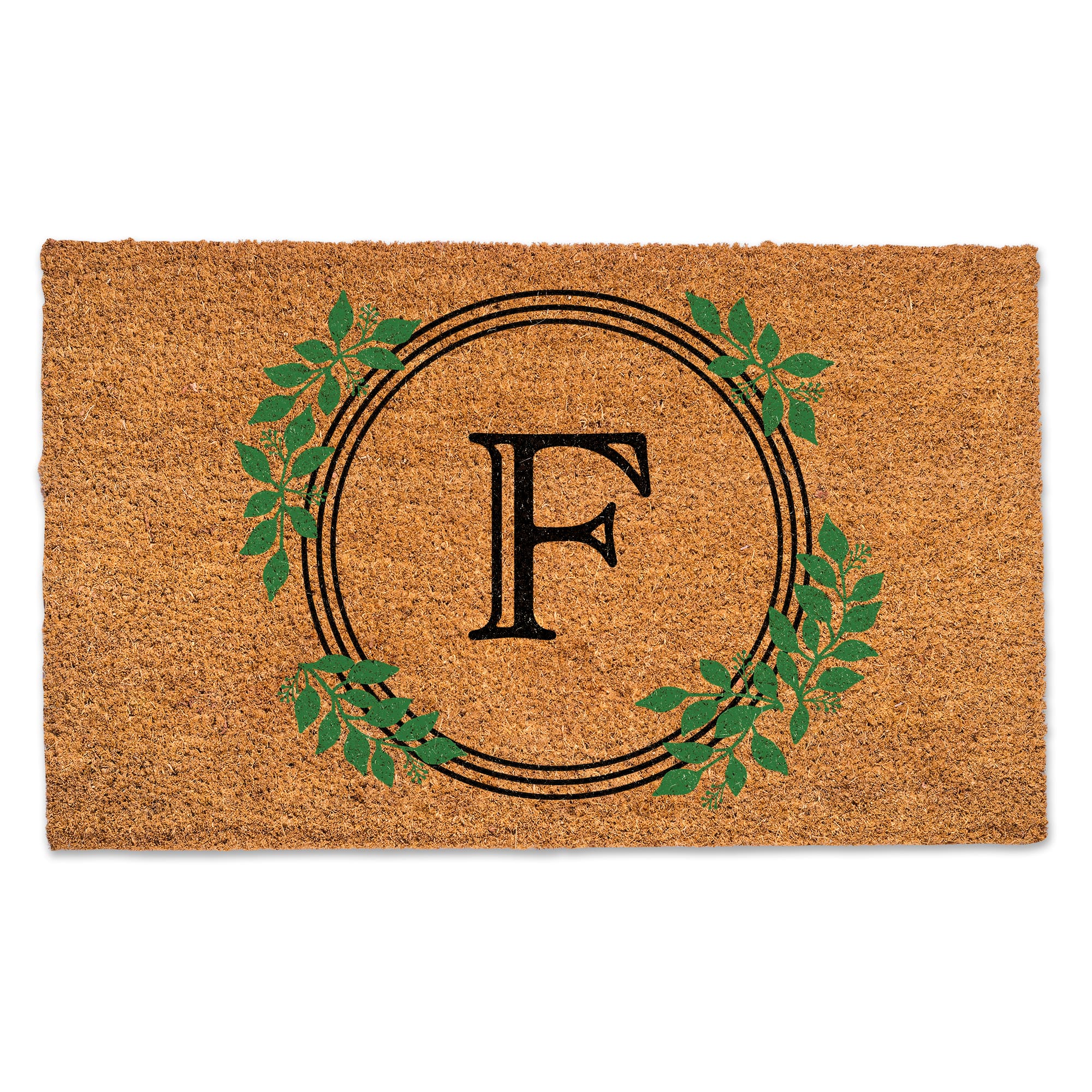 Laurel Circle Monogram Door Mat