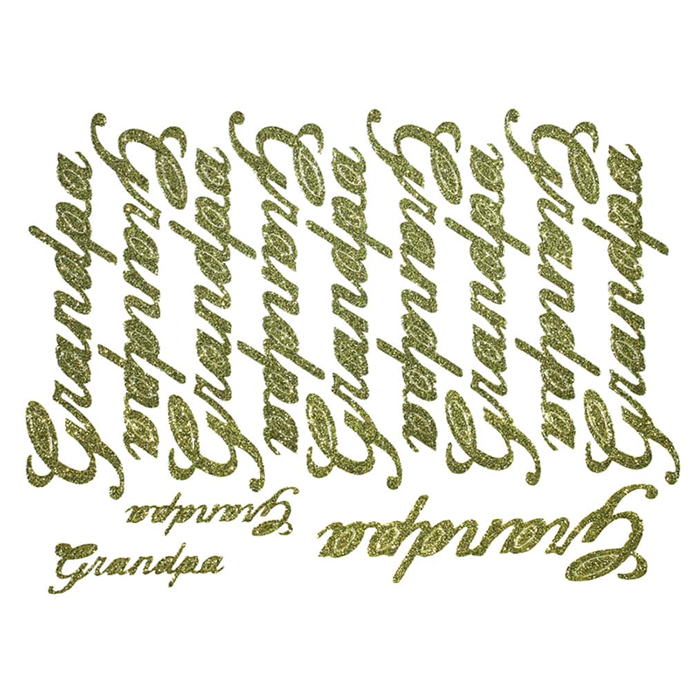 JAM Paper Grandpa Gold Script Floral Accessory