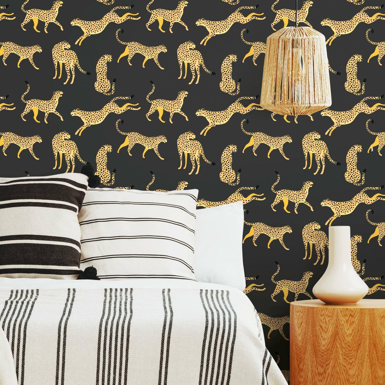 RoomMates Cheetah Cheetah Peel &#x26; Stick Wallpaper