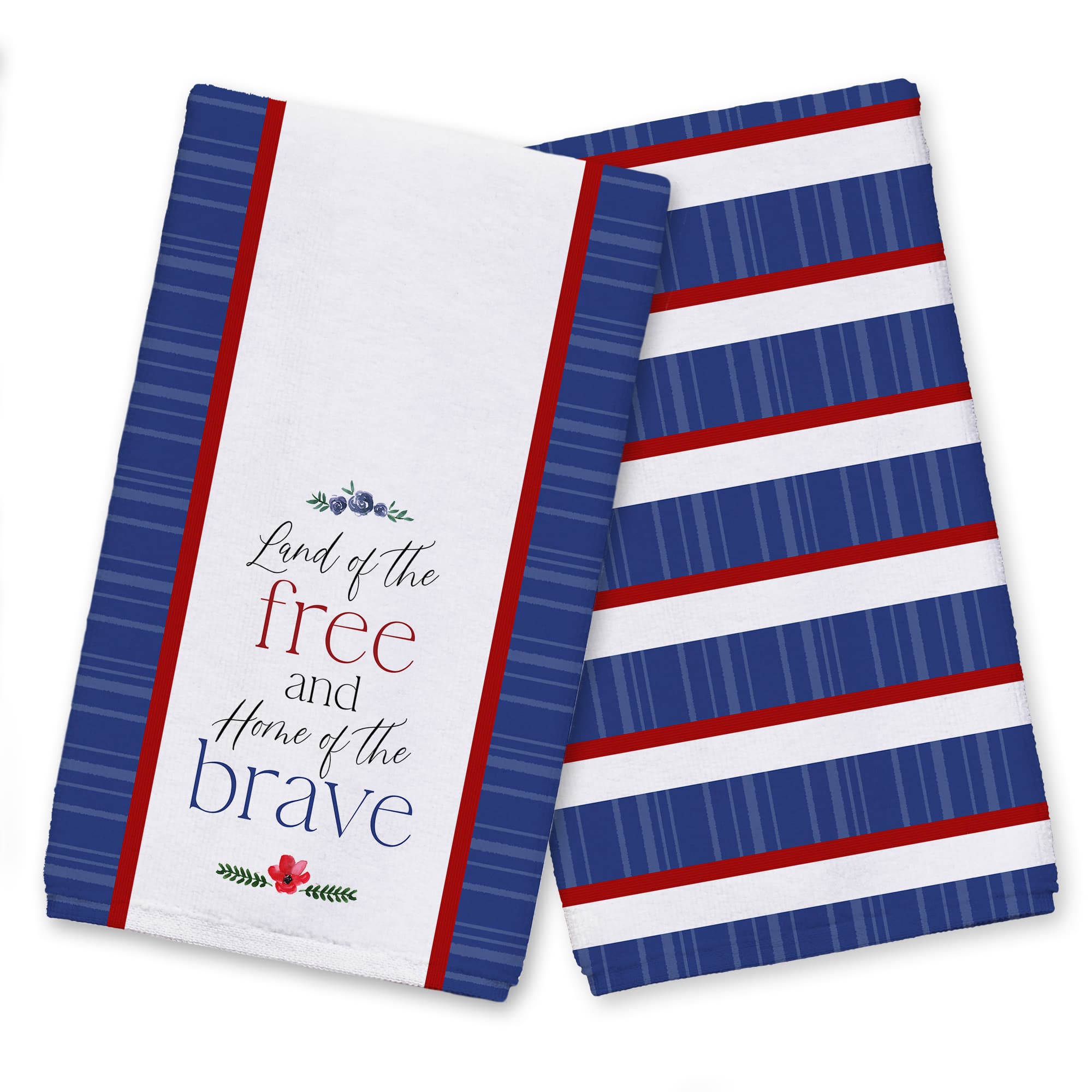 Land of the Free Home of the Brave Tea Towel Set