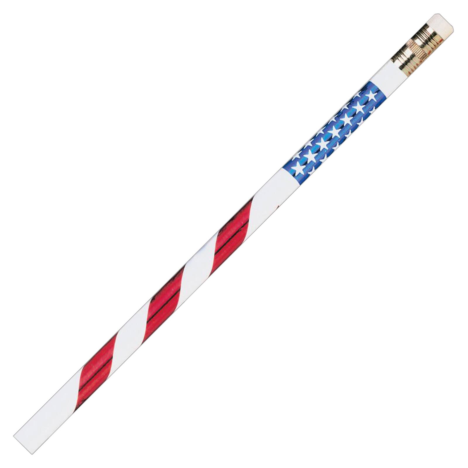 Stars & Stripes Pencils, 12 Per Pack, 12 Packs