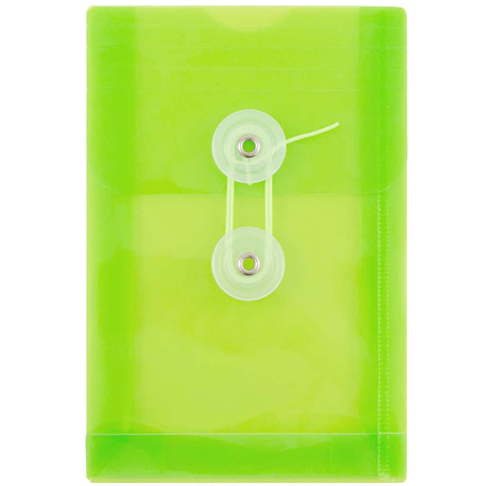 JAM Paper 4.25" x 6.25" Plastic Button & String Tie Closure Envelopes, 12ct.