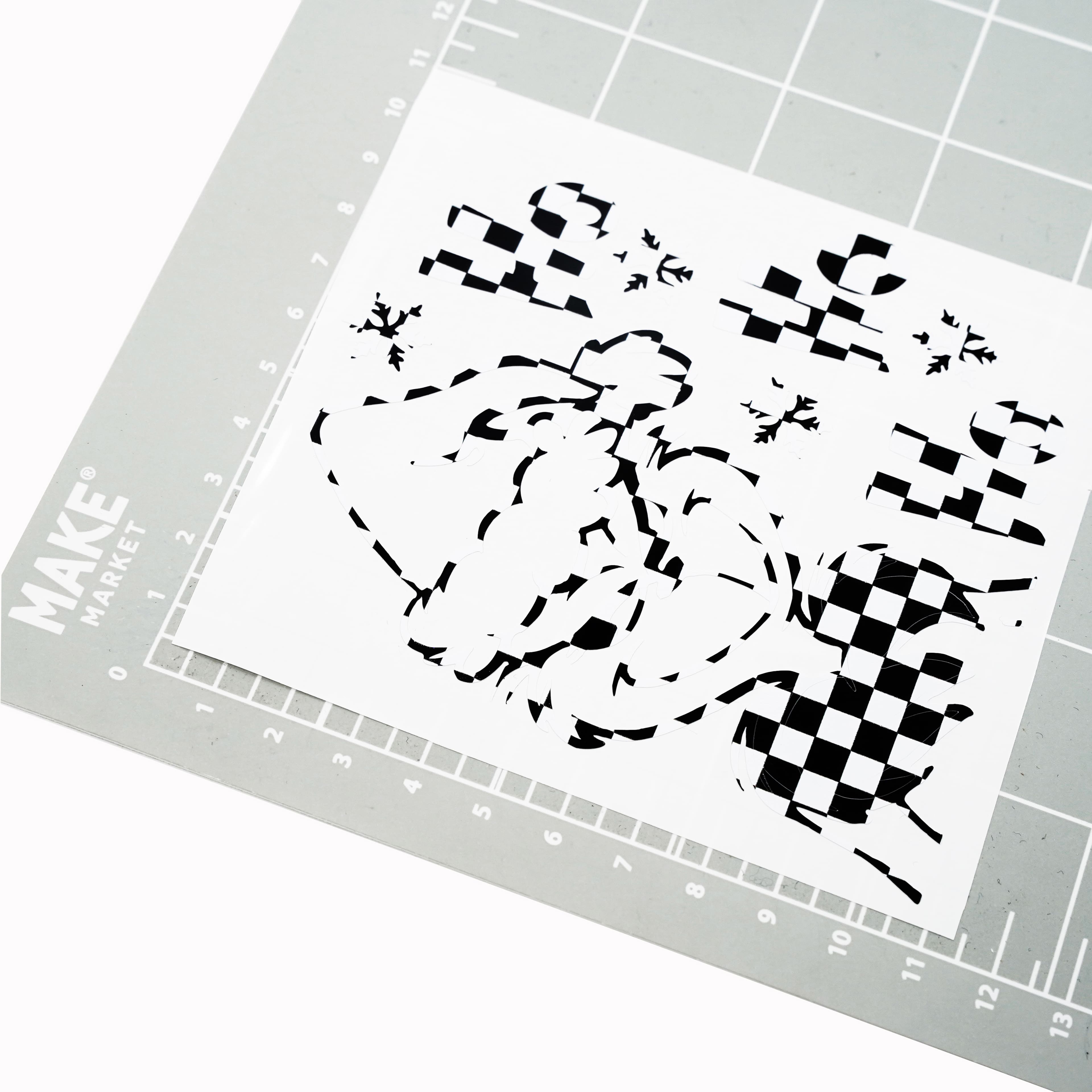 12 Pack: Checker Pattern Permanent Vinyl by Make Market®