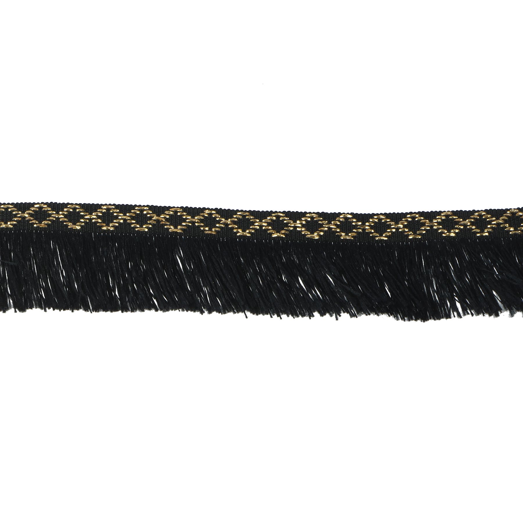 1.375" Black & Gold Tassel Fringe Trim by Celebrate It®