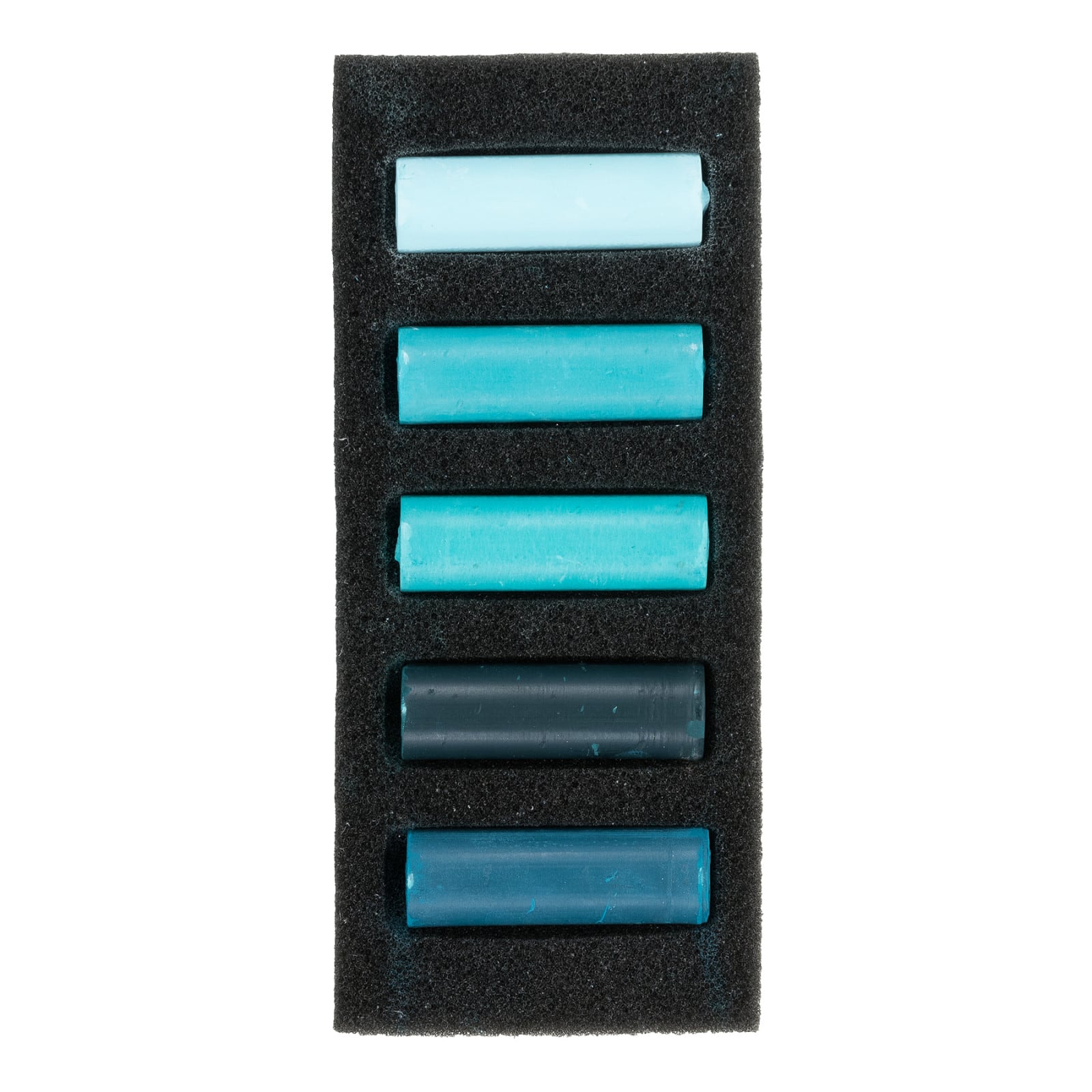 Rembrandt 5 Color Cool Greens Half Stick Soft Pastel Set