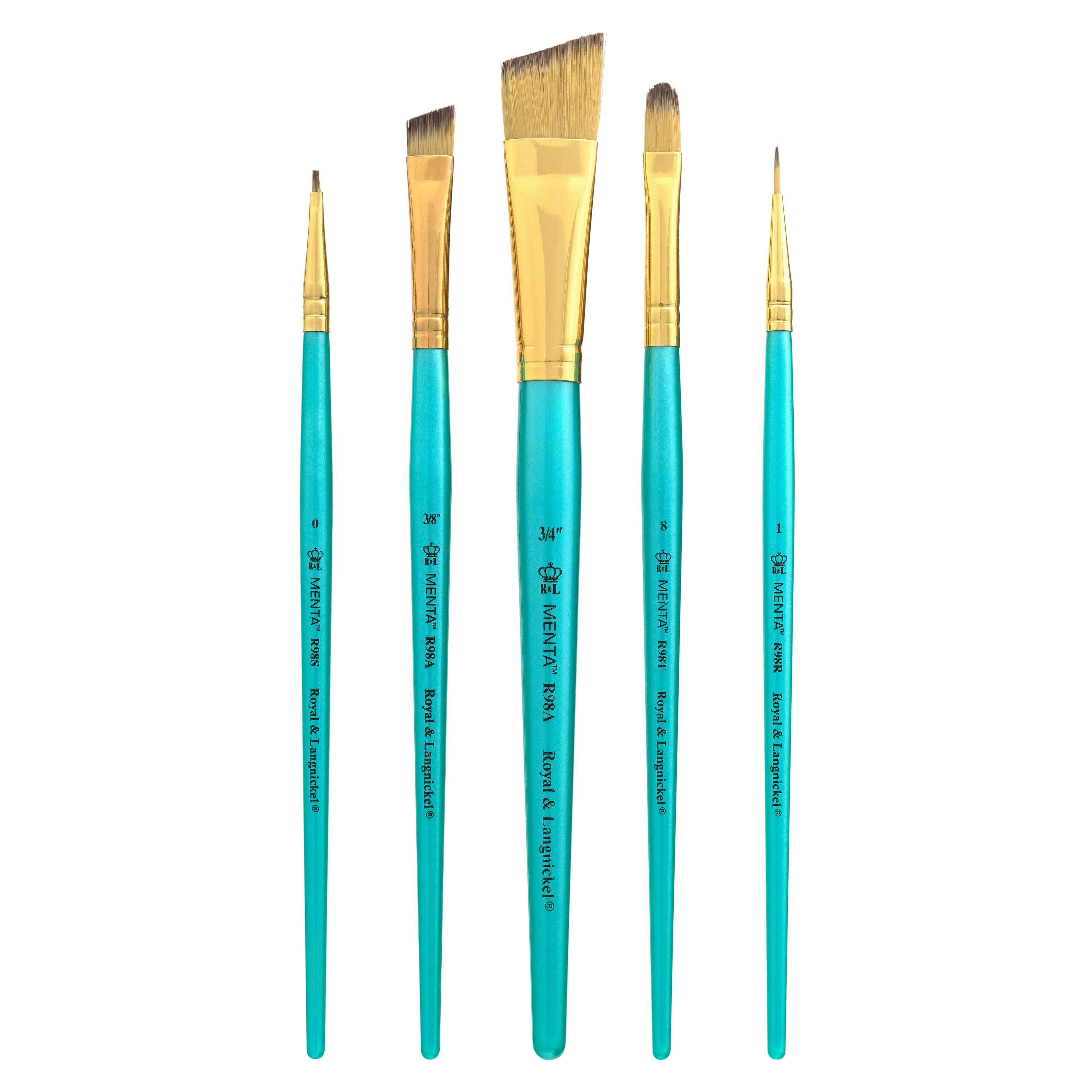Royal &#x26; Langnickel&#xAE; Menta&#x2122; Synthetic Blend Acrylic 5 Piece Brush Set