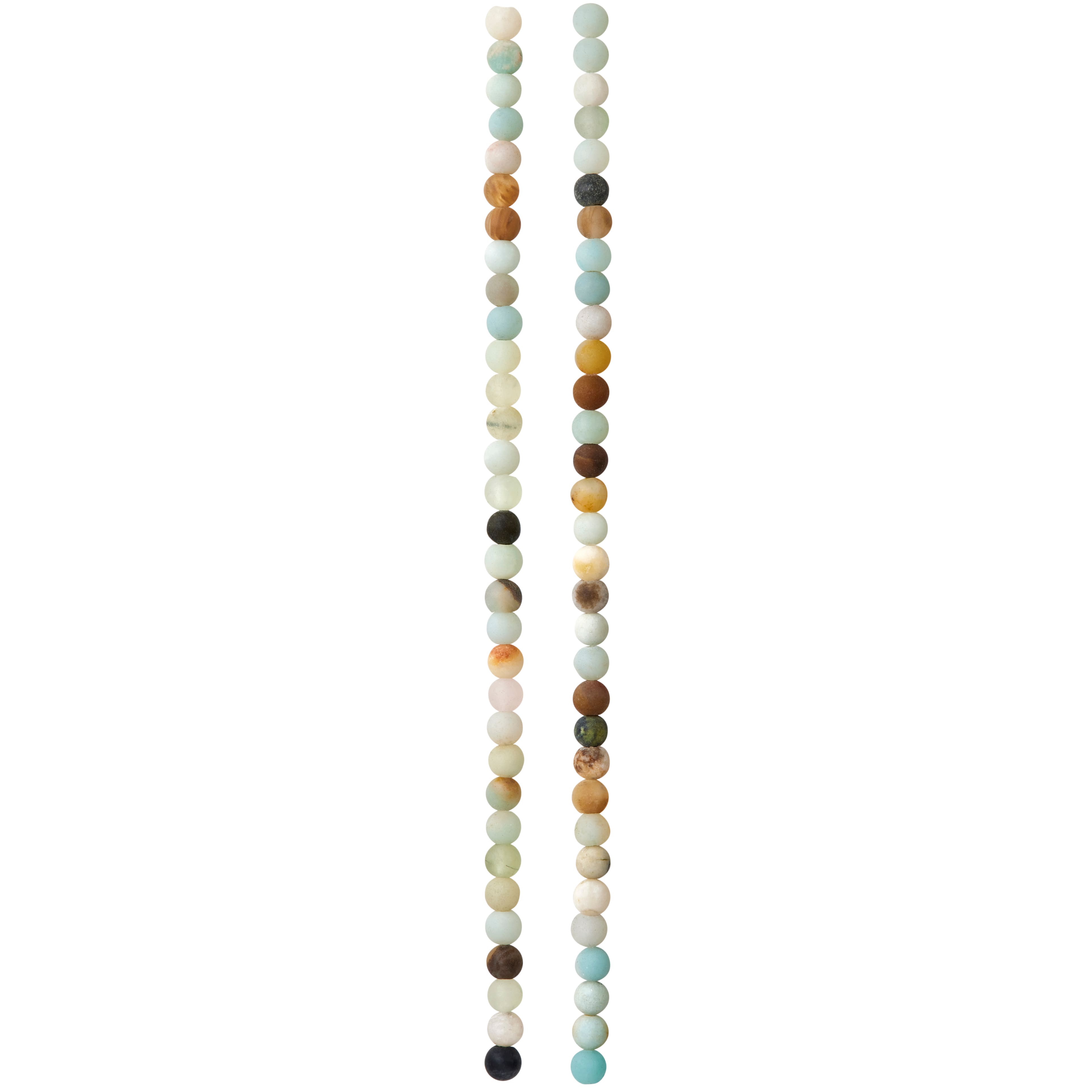 12 Pack: Multicolor Matte Amazonite Round Beads by Bead Landing™