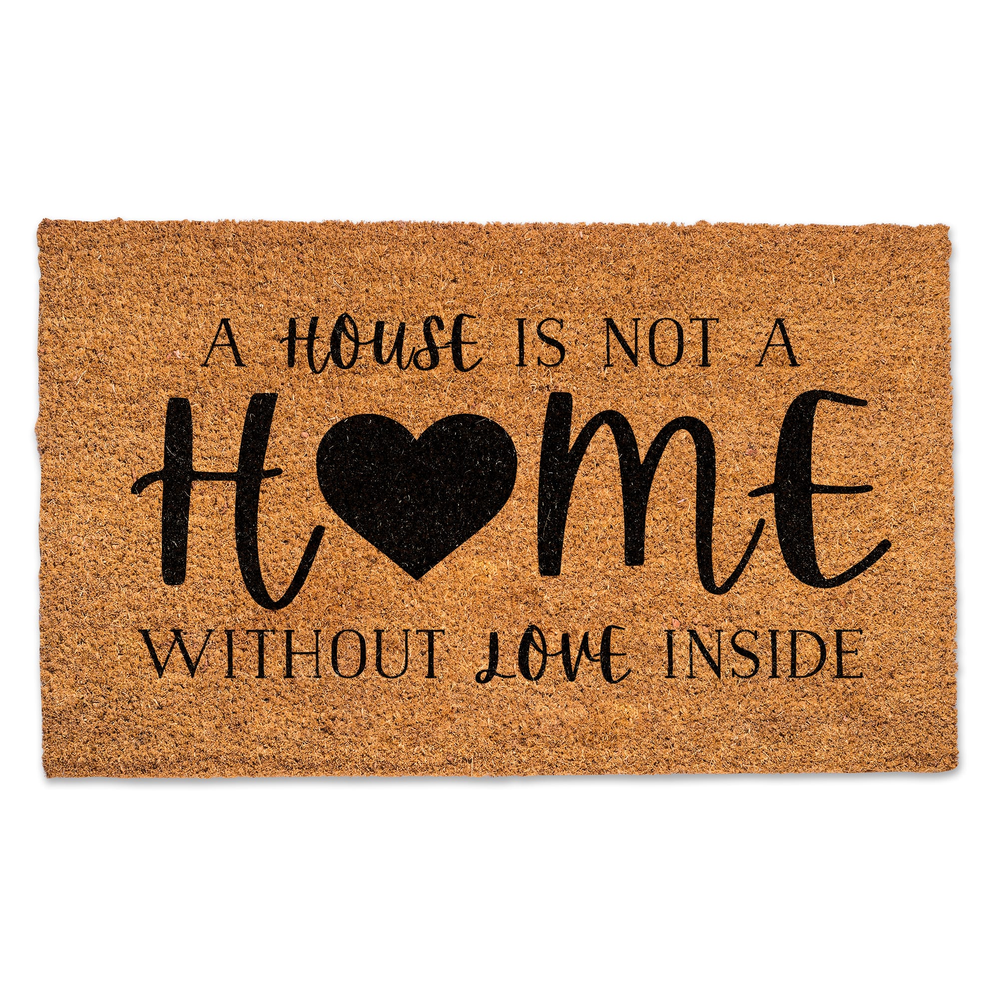 Home with Love Inside 30&#x22; x 18&#x22; Door Mat