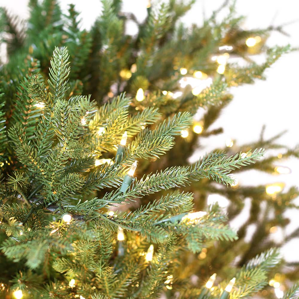 7.5ft. Pre-Lit Balsam Fir Artificial Christmas Tree, Clear Lights