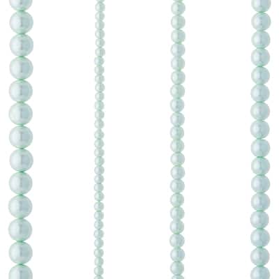 Perles rondes en verre nacré turquoise mat de Bead Landing image