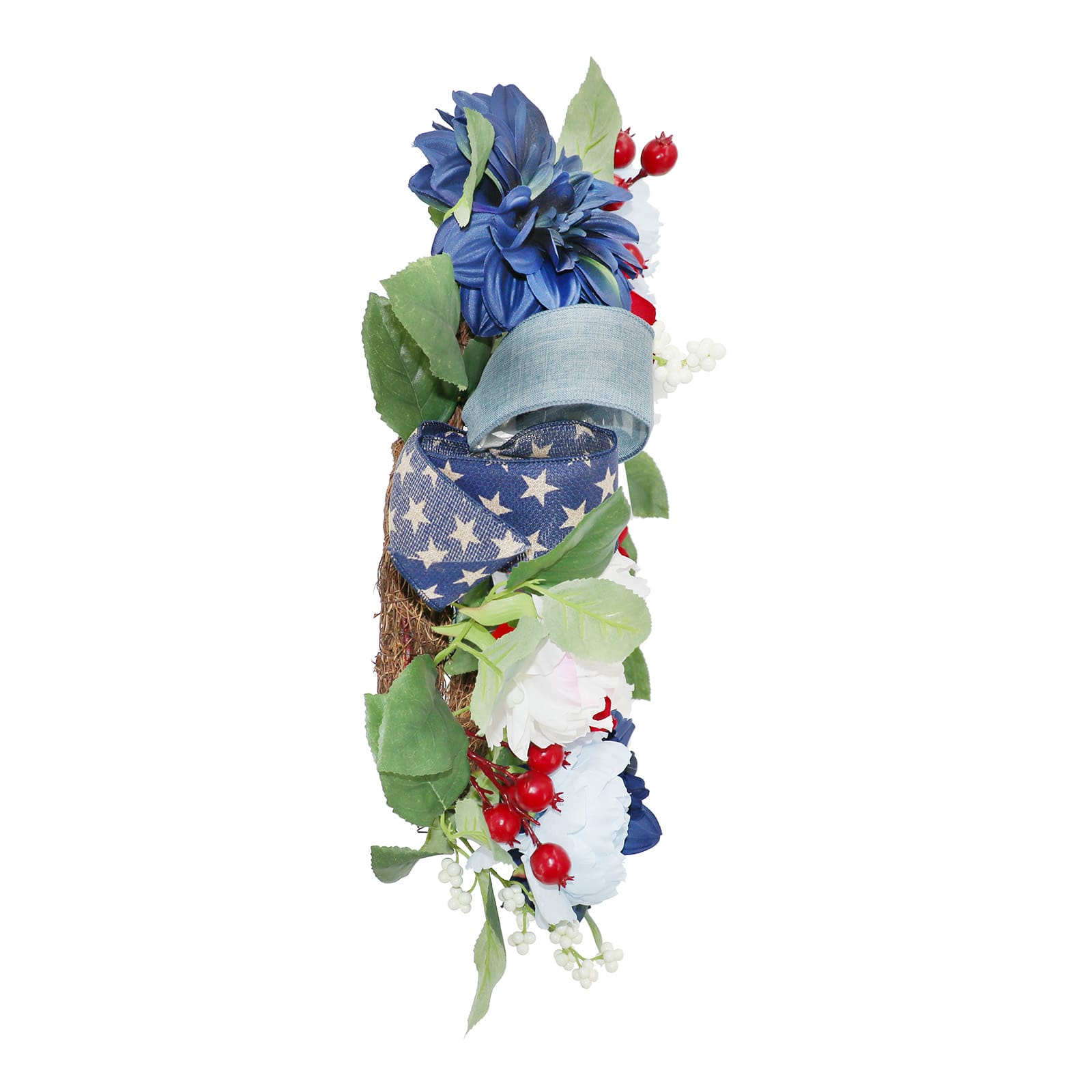 20&#x22; Red, White &#x26; Blue Peony Wreath by Celebrate It&#x2122;