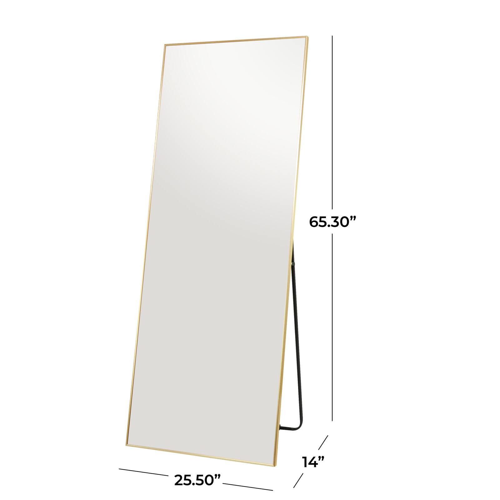 Gold Metal Modern Floor Mirror, 26" x 14" x 65" Mirrors Michaels