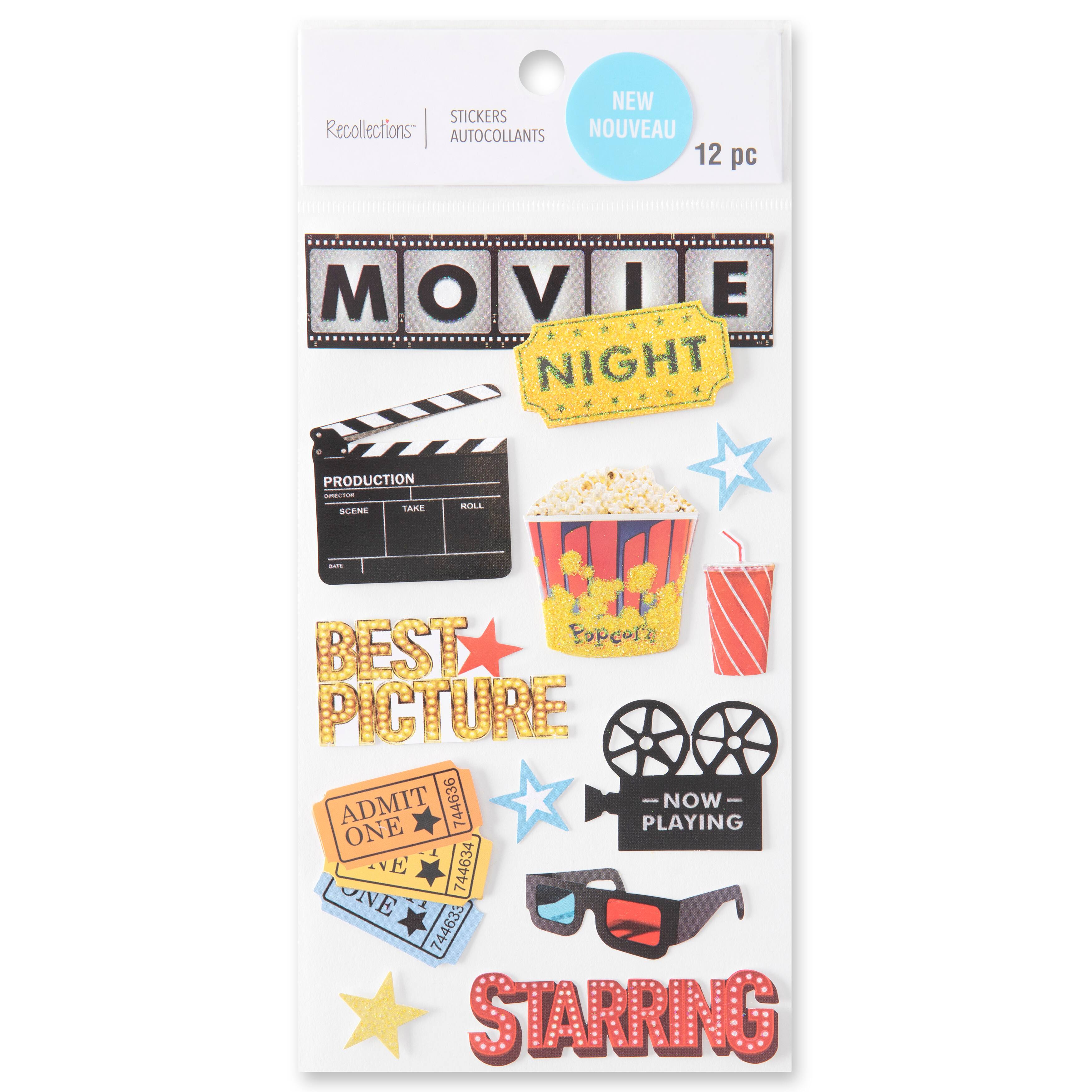 12 Pack: Movie Stickers by Recollections&#x2122;