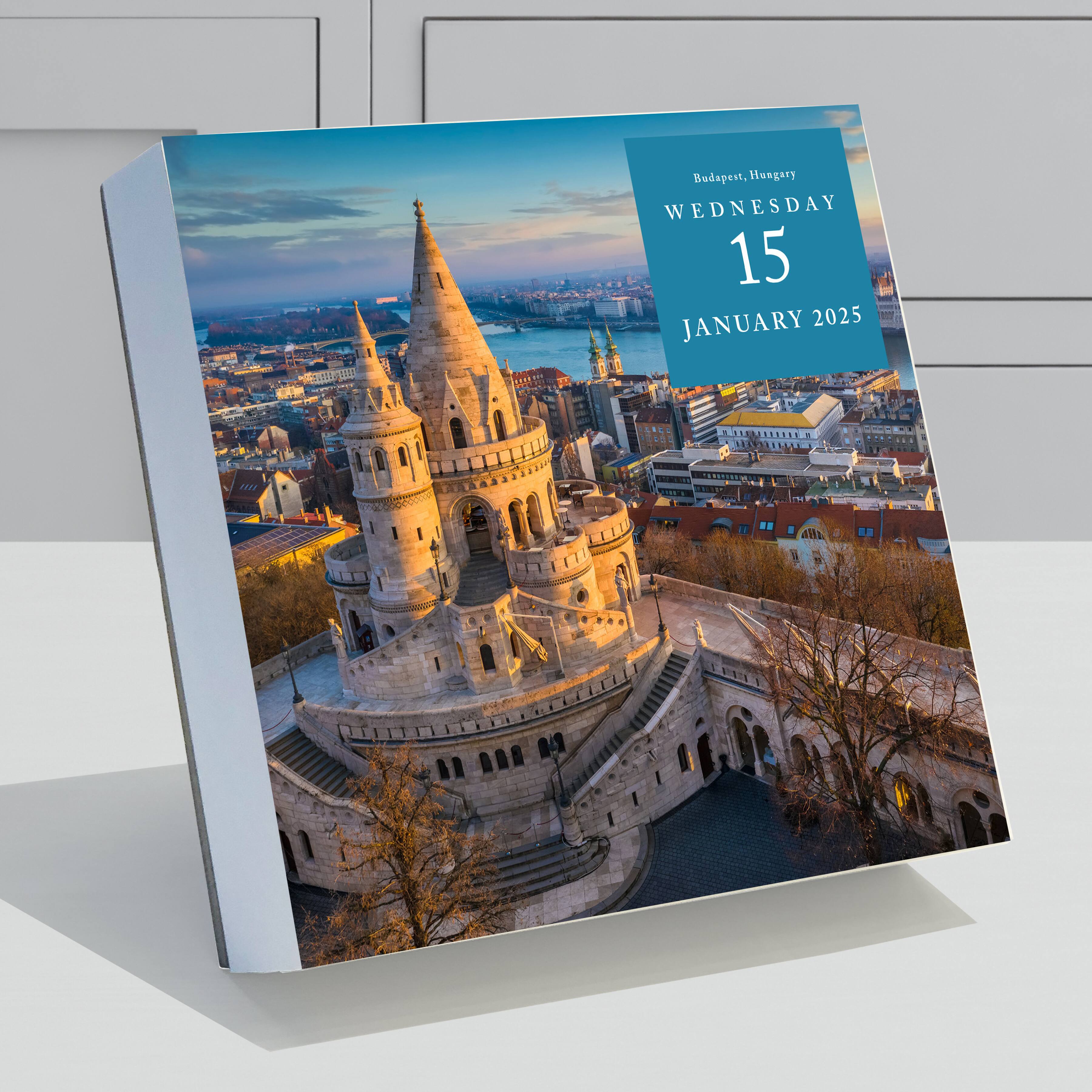 TF Publishing 2025 World Travel Daily Desktop Calendar