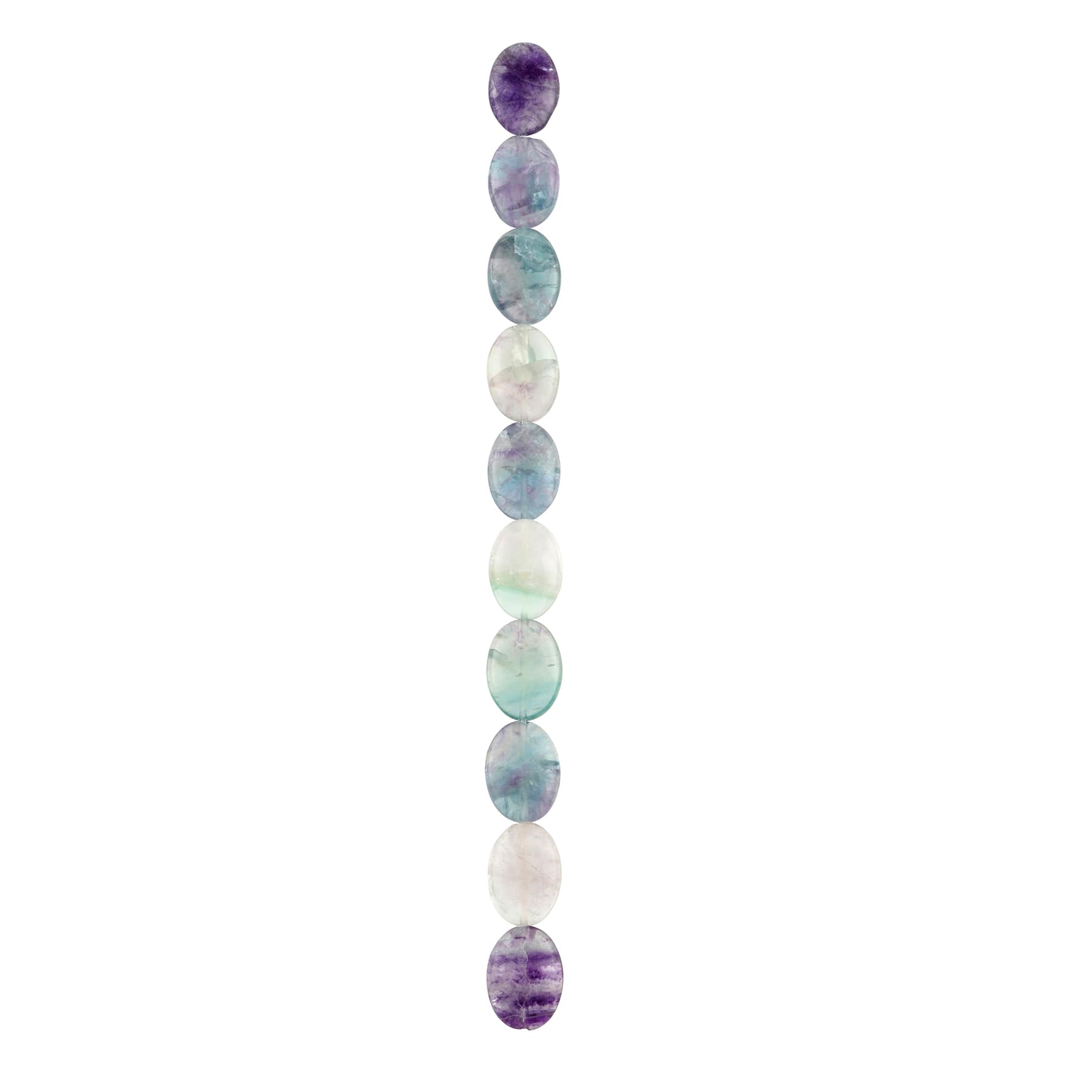 12 Pack: Fluorite Oval Beads, 18mm by Bead Landing™