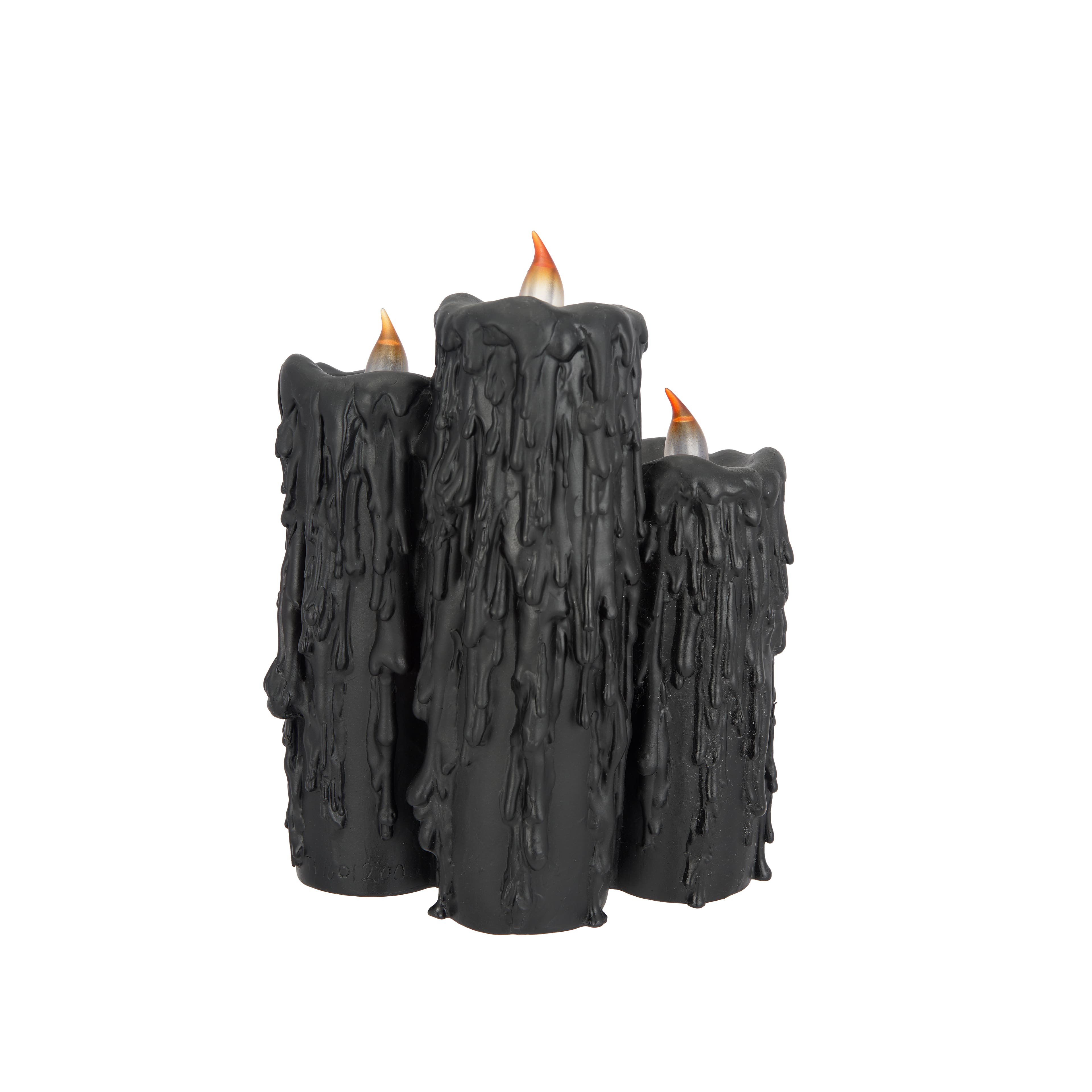 9&#x22; Black Halloween LED Candle Stack by Ashland&#xAE;