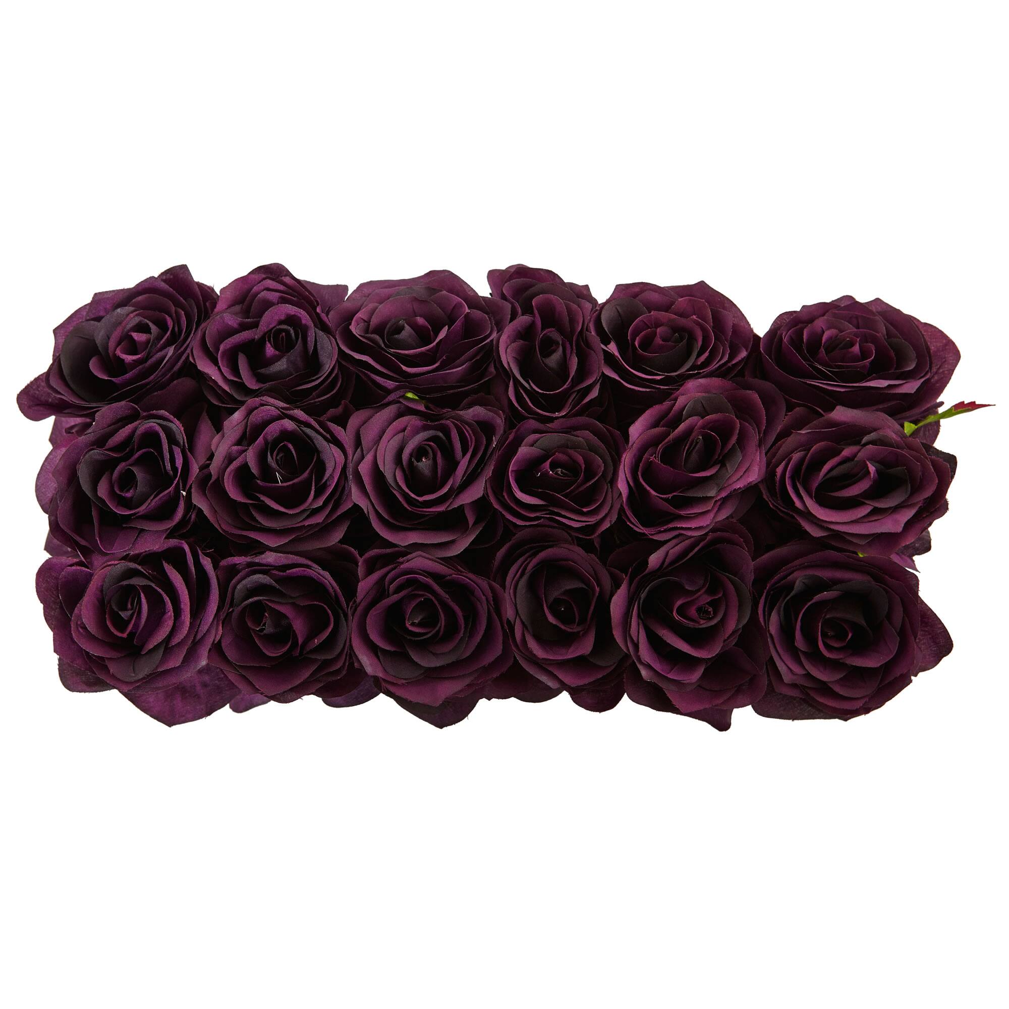Dozen Silk Roses in Ceramic Rectangular Planter