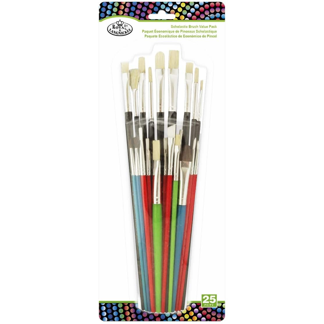 Royal &#x26; Langnickel&#xAE; 25-Piece Scholastic Paintbrush Value Pack