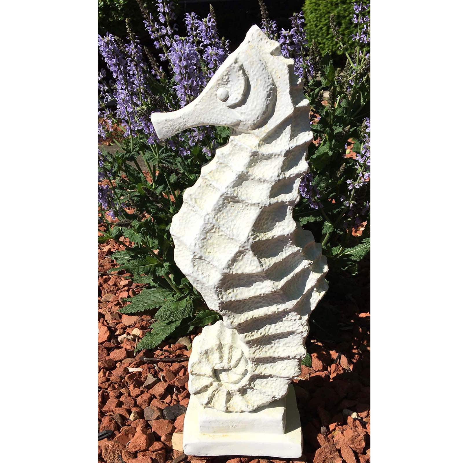 Santa&#x27;s Workshop 16.5&#x22; Antique White Sea Horse D&#xE9;cor