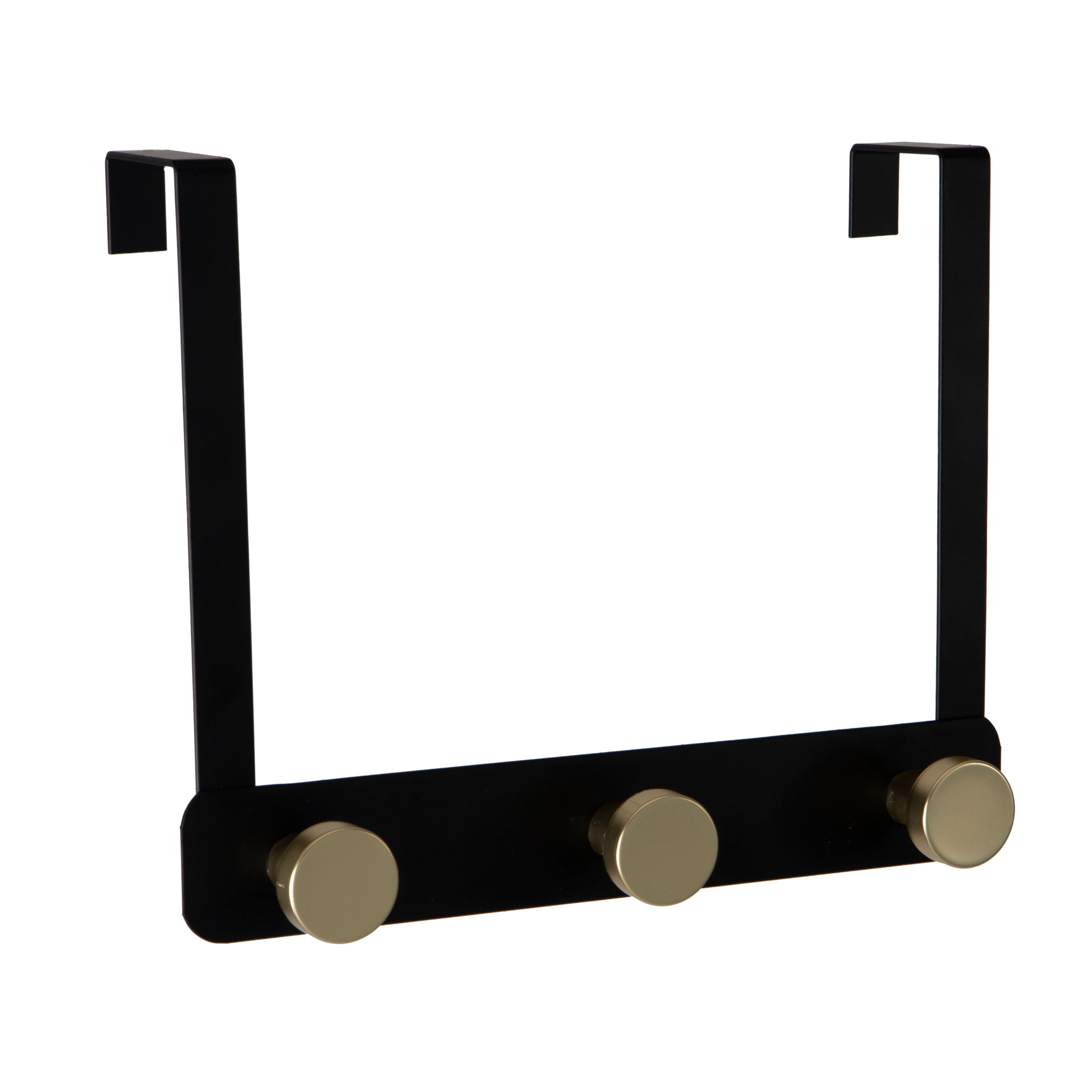 Elle D&#xE9;cor Black 3 Hook Over the Door Hook