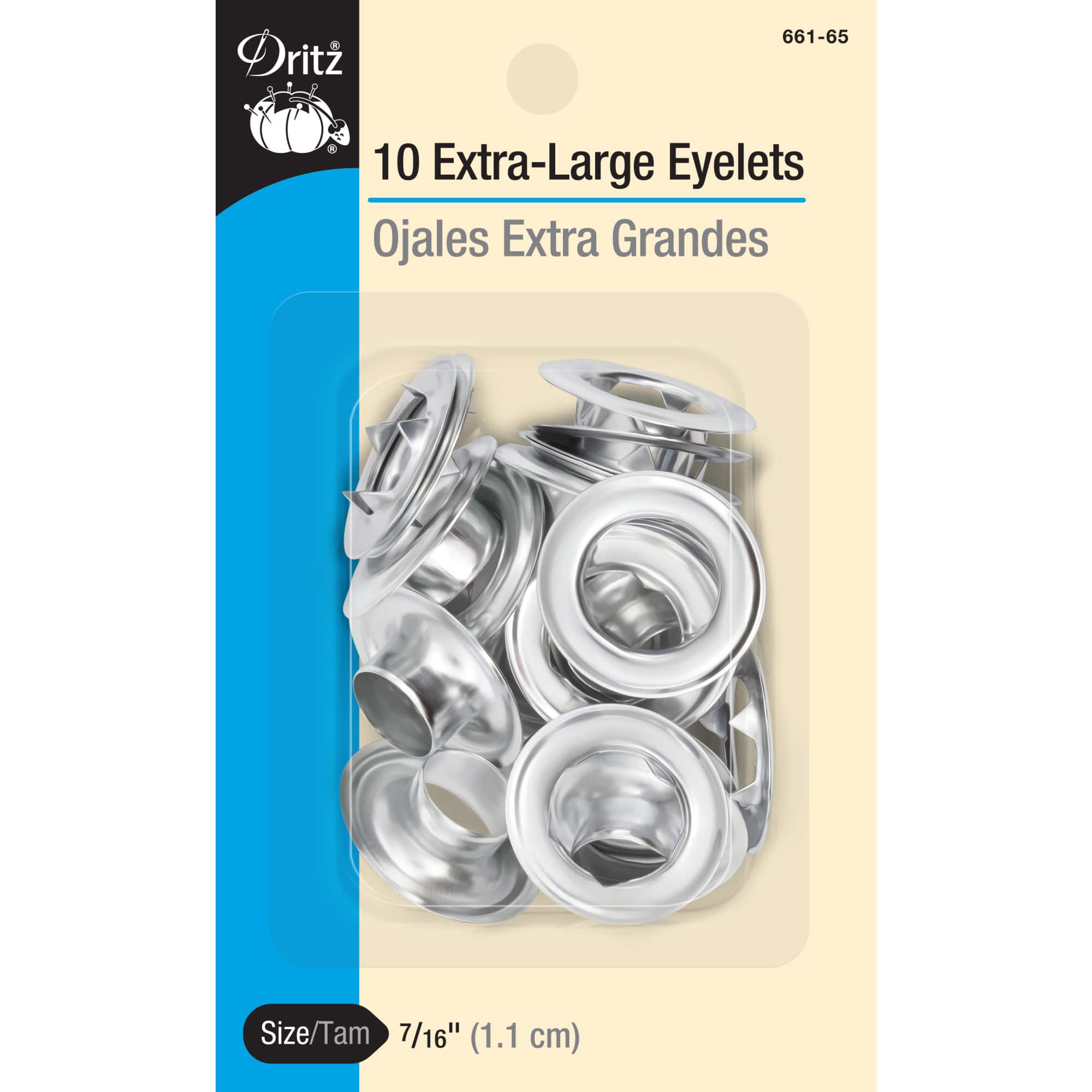 Dritz® 7/16" Extra-Large Nickel Eyelets, 10ct.