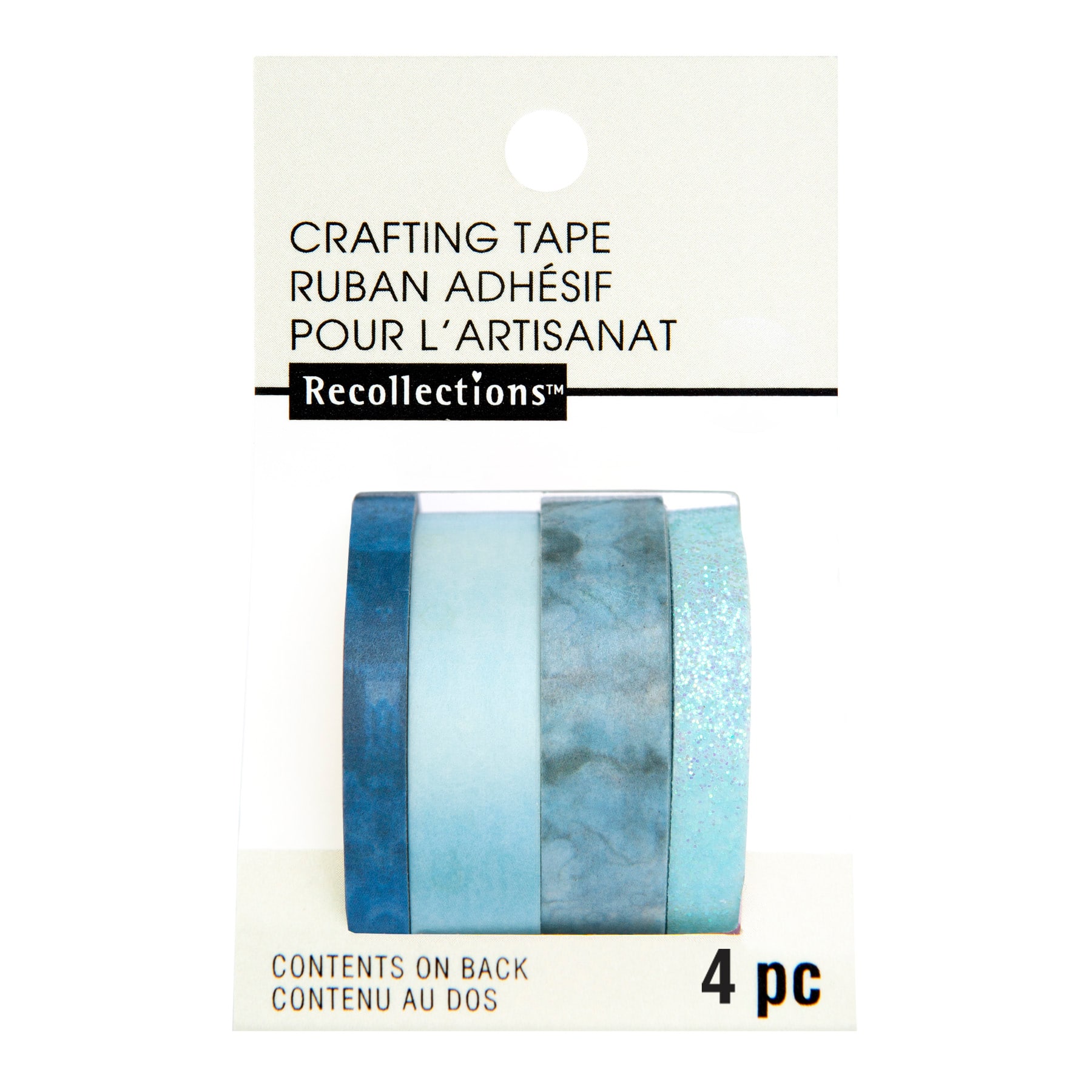 12 Packs: 4 ct. (48 total) Aqua Silver Crafting Tape Set by Recollections&#x2122;
