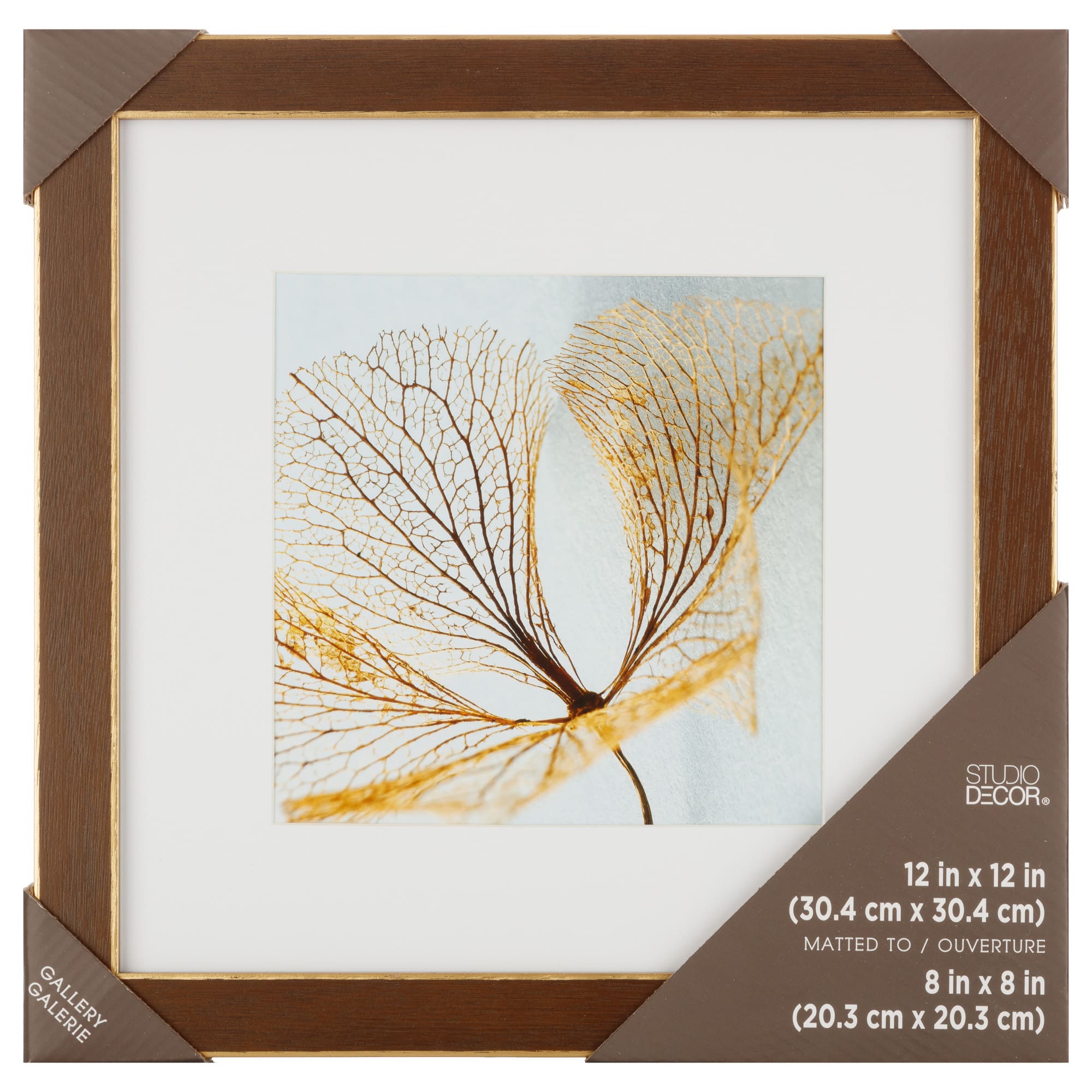 8 Pack: Walnut &#x26; Gold Trim Frame with Mat, Gallery by Studio D&#xE9;cor&#xAE;