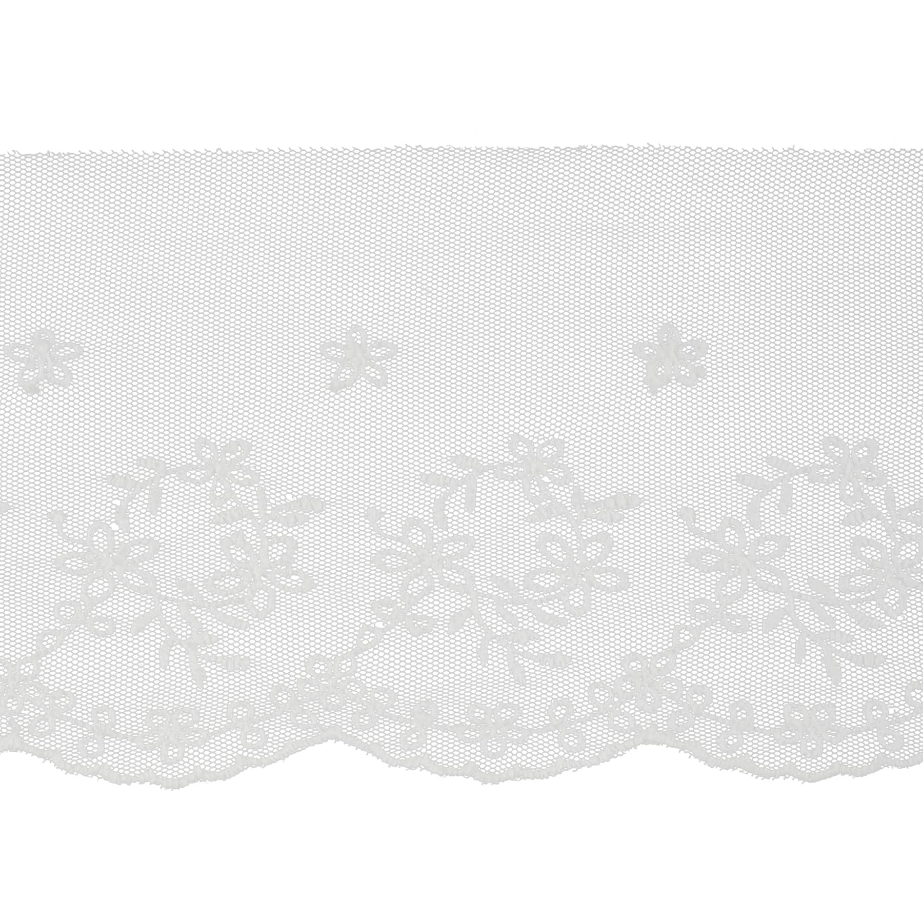 4.5&#x22; White Embroidery Lace Trim by Celebrate It&#xAE;