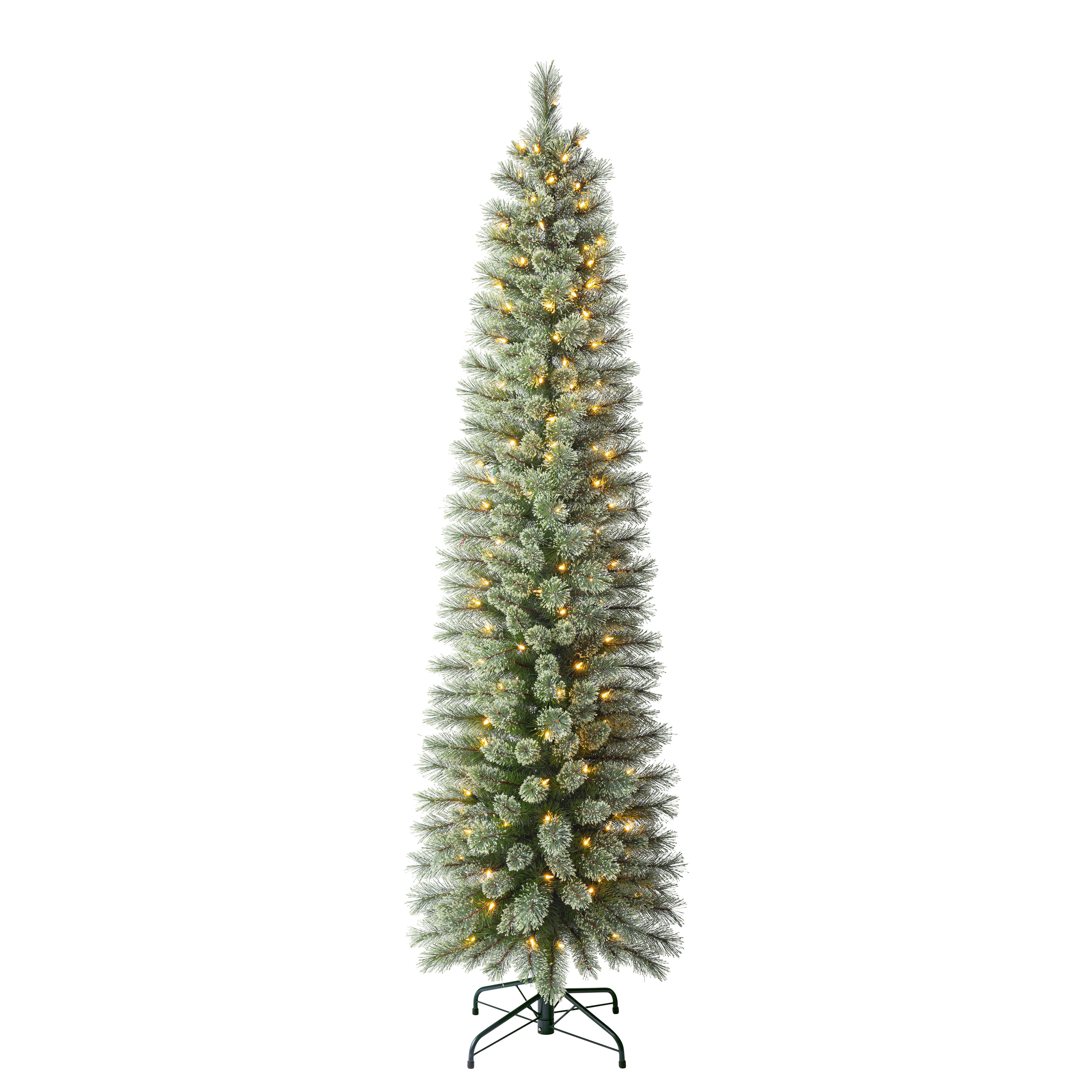 7ft. Pre-Lit Cashmere Pencil Artificial Christmas Tree, Warm White LED Lights by Ashland&#xAE;