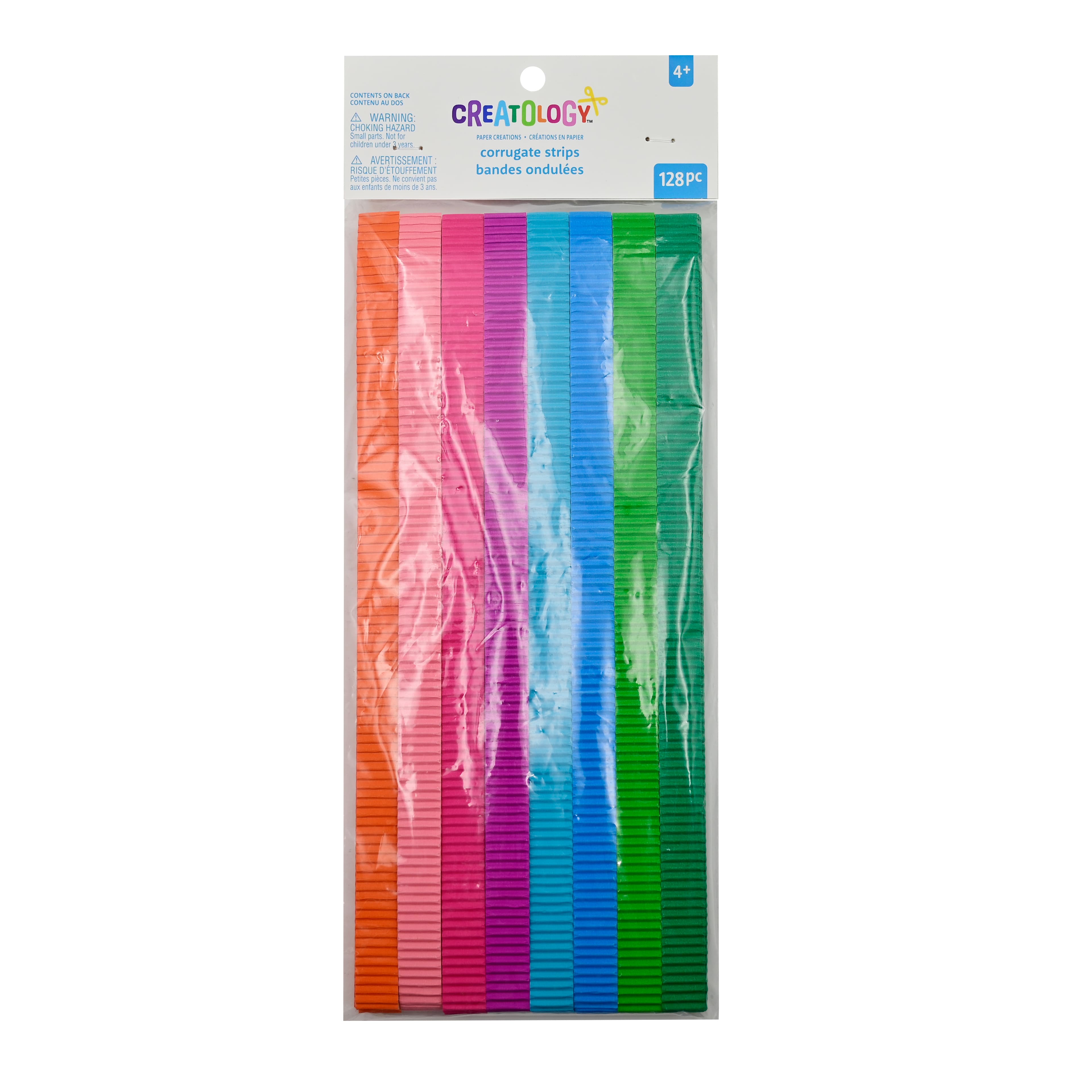 12&#x22; Rainbow Corrugate Strips, 128ct. by Creatology&#x2122;