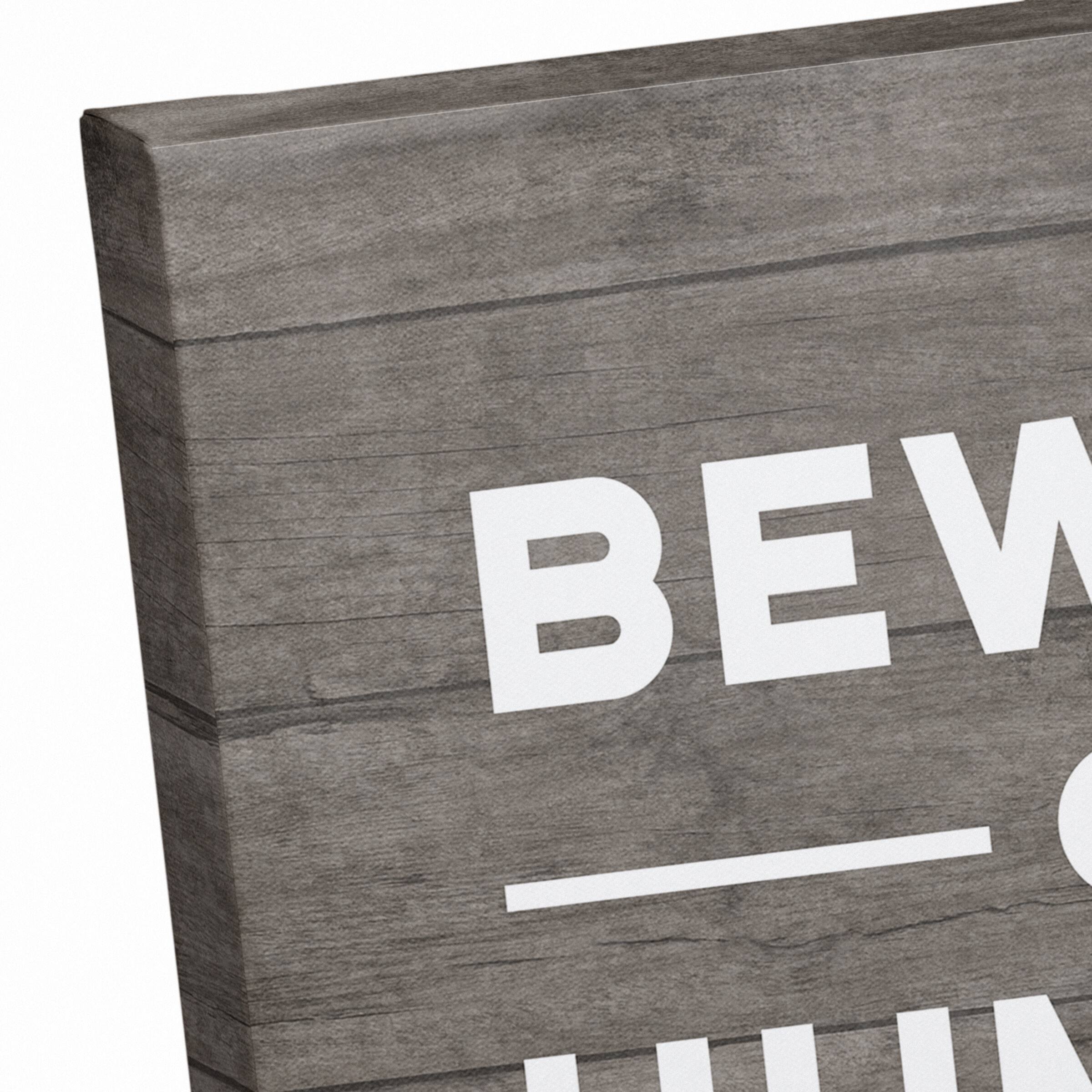 Beware of Humans Canvas Wall Art
