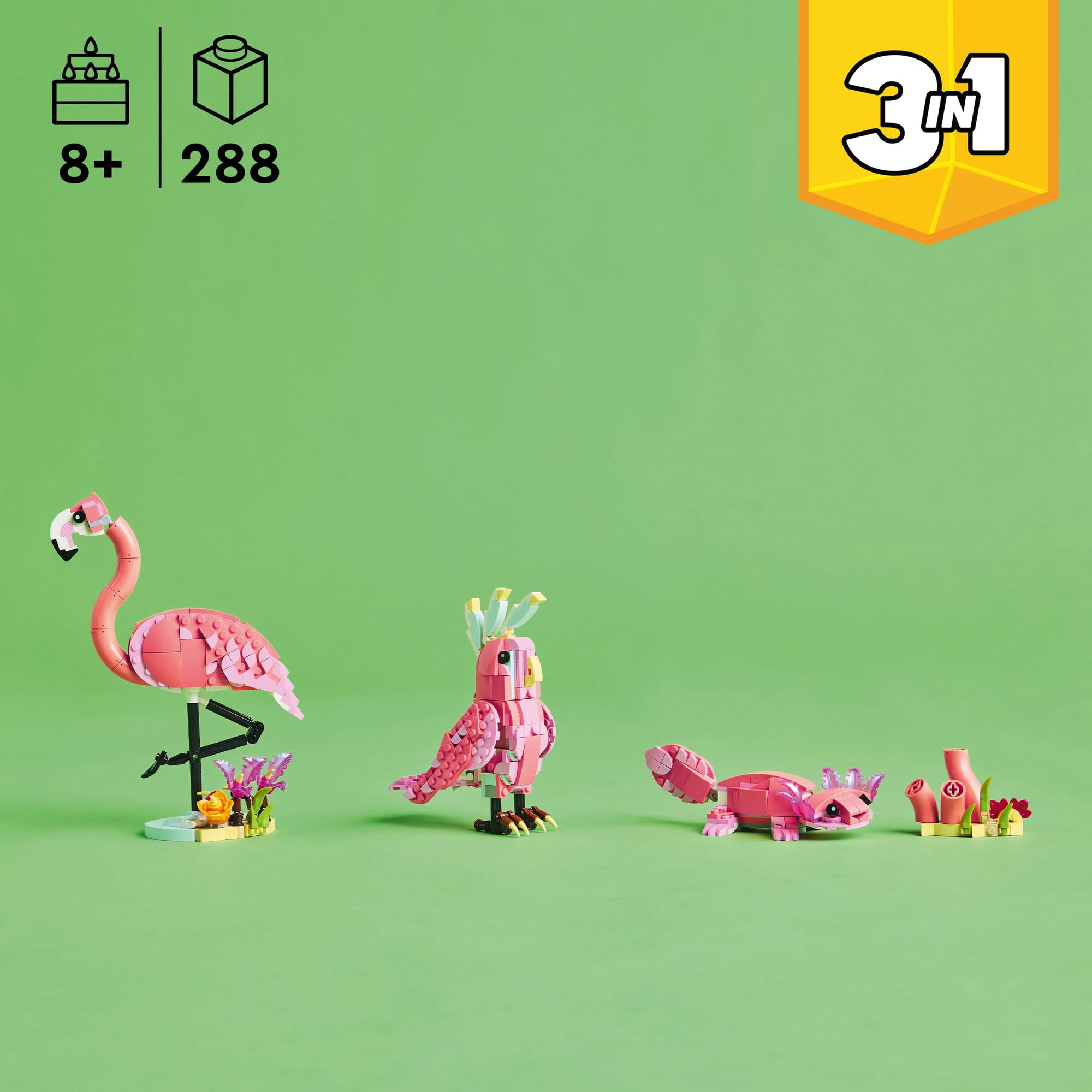 LEGO® Creator 3in1 Wild Animals: Pink Flamingo Animal Toy Playset