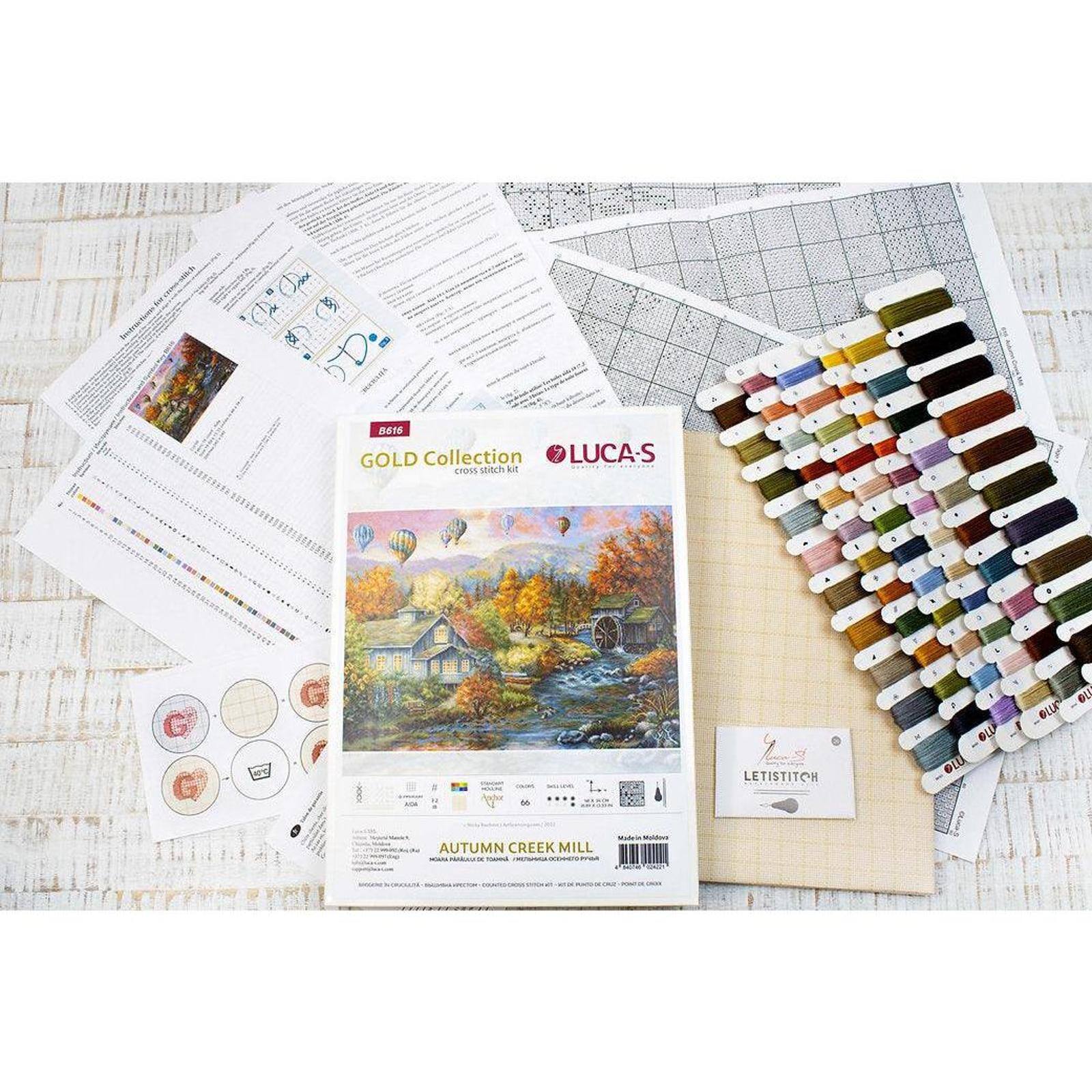 Luca-S Autumn Creek Mill Counted Cross Stitch Kit