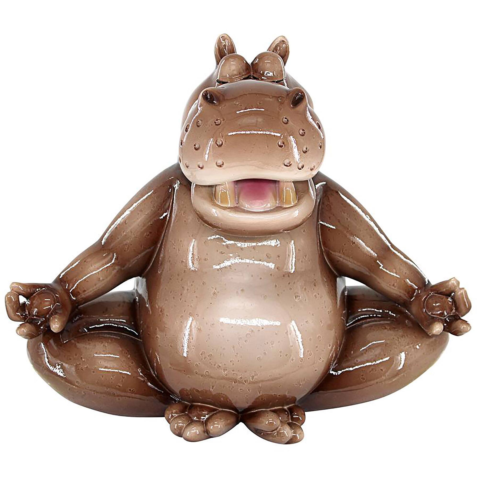 Design Toscano 10.5&#x22; A Ton of Zen Yoga Hippo Garden Statue
