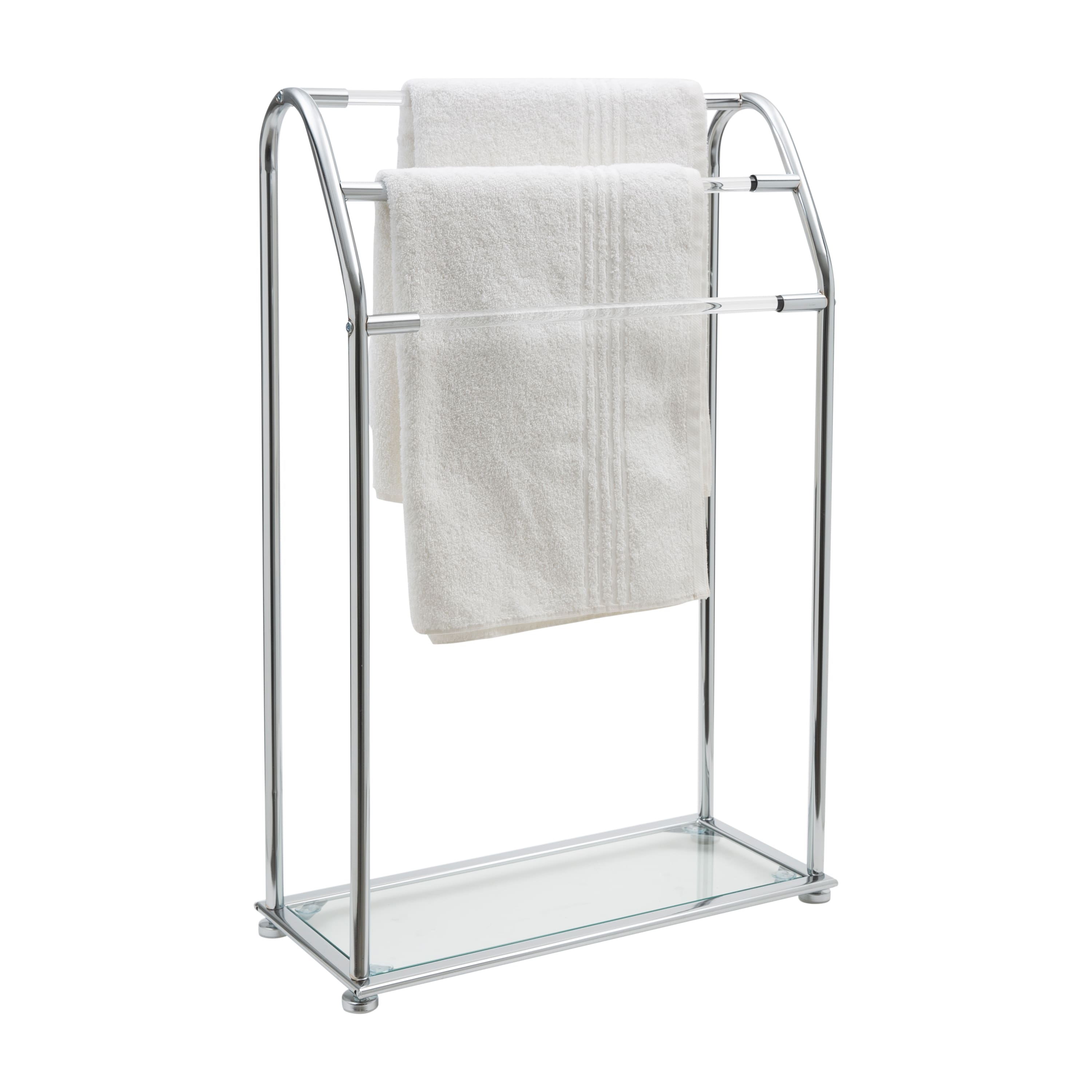 Freestanding chrome towel rail hot sale