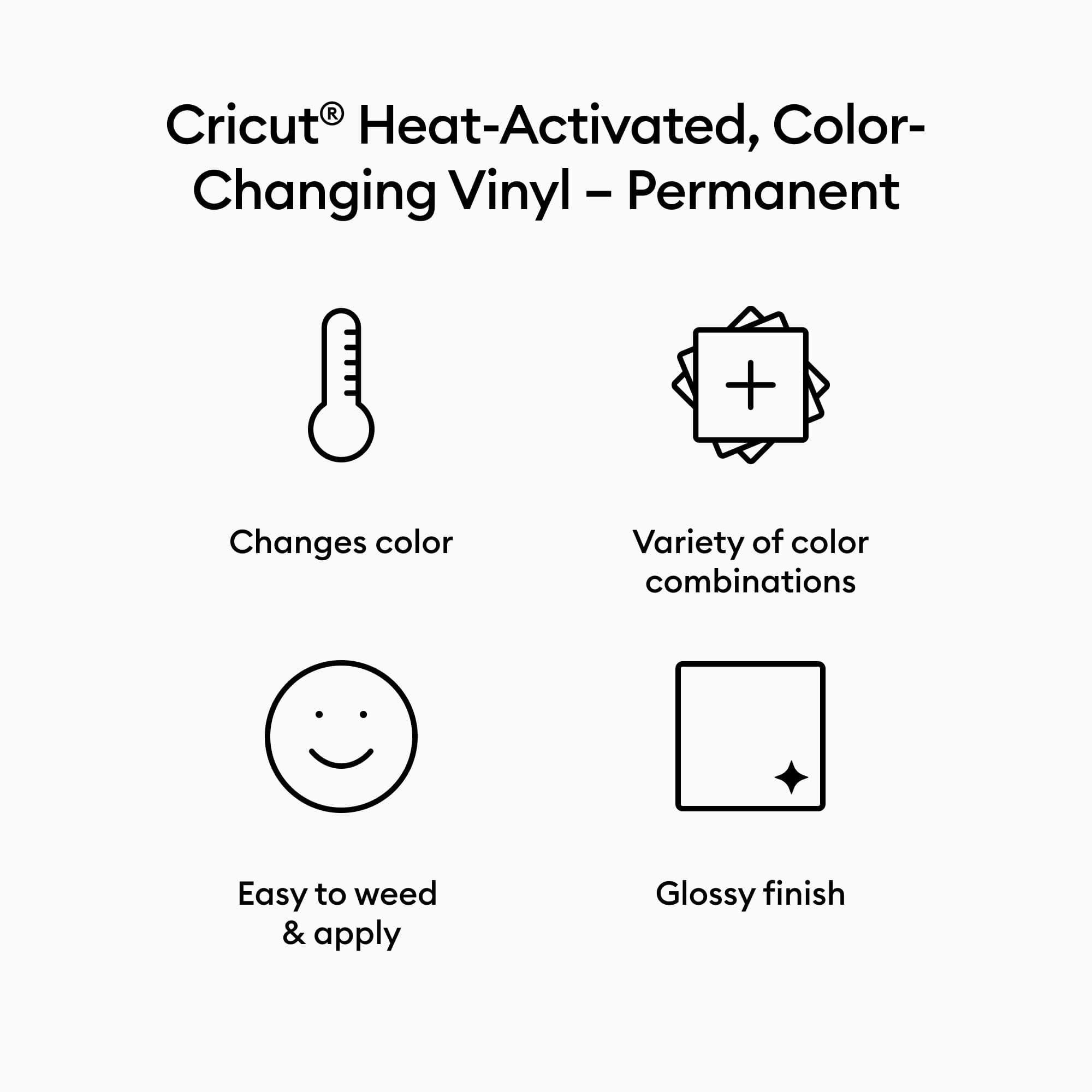 Cricut® Permanent Heat-Activated Colour-Changing Vinyl