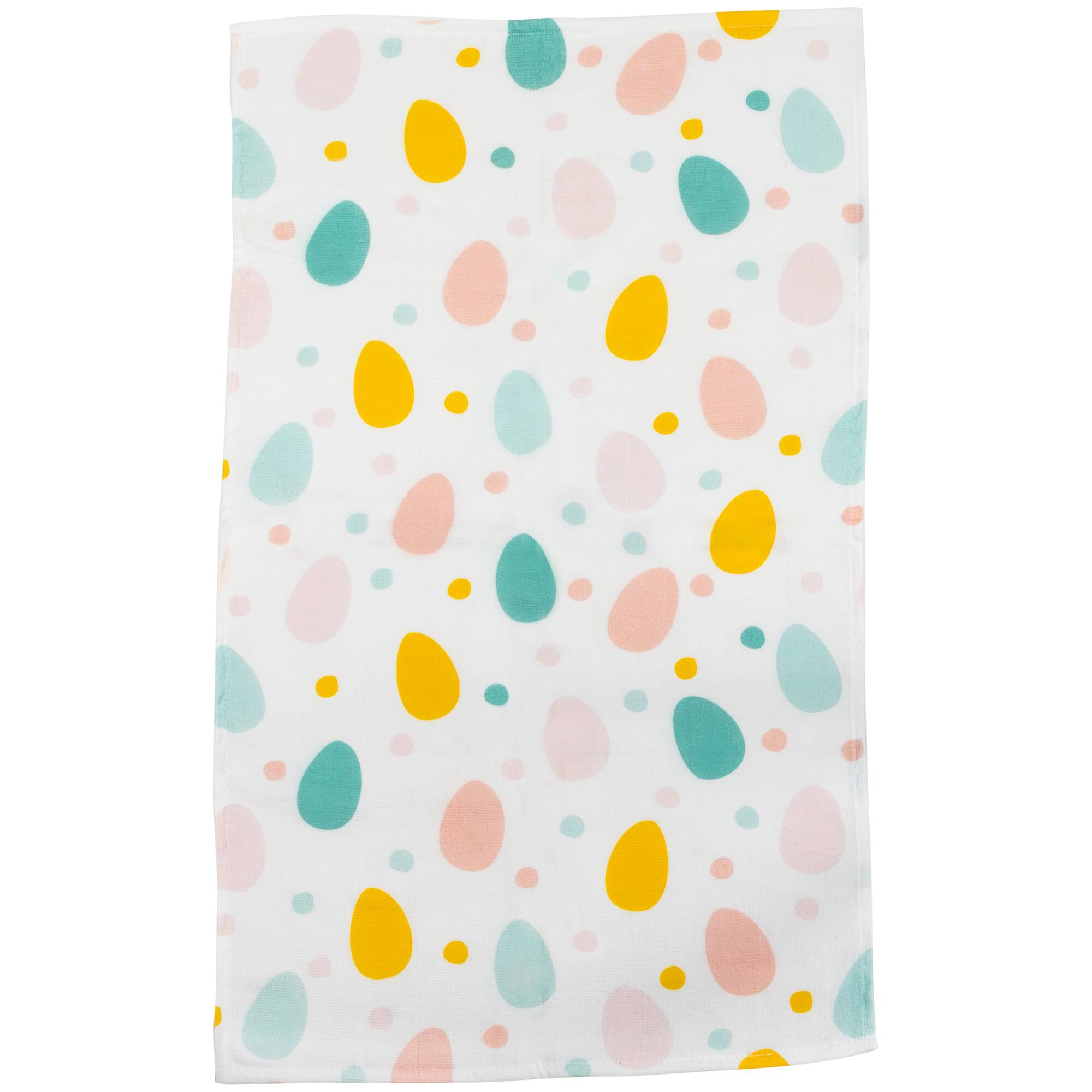 26&#x22; Pastel Stripes &#x26; Eggs Easter Kitchen Tea Towel Set