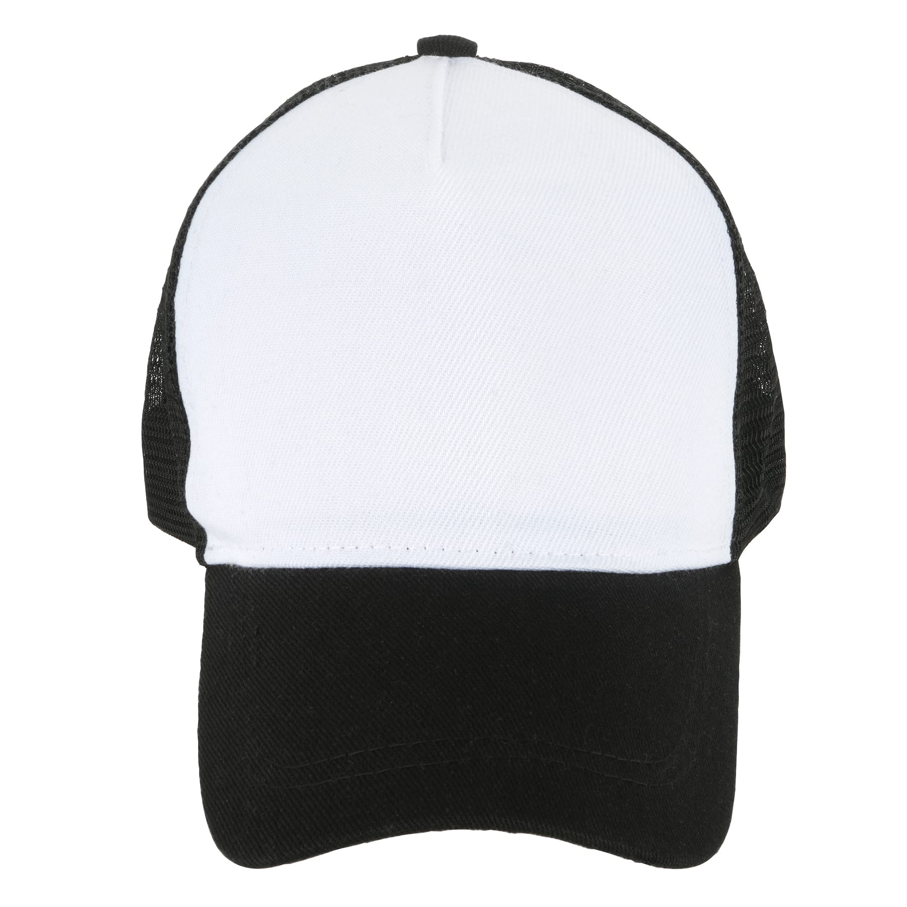 12 Pack: Black & White Sublimation Trucker Cap by Make Market®