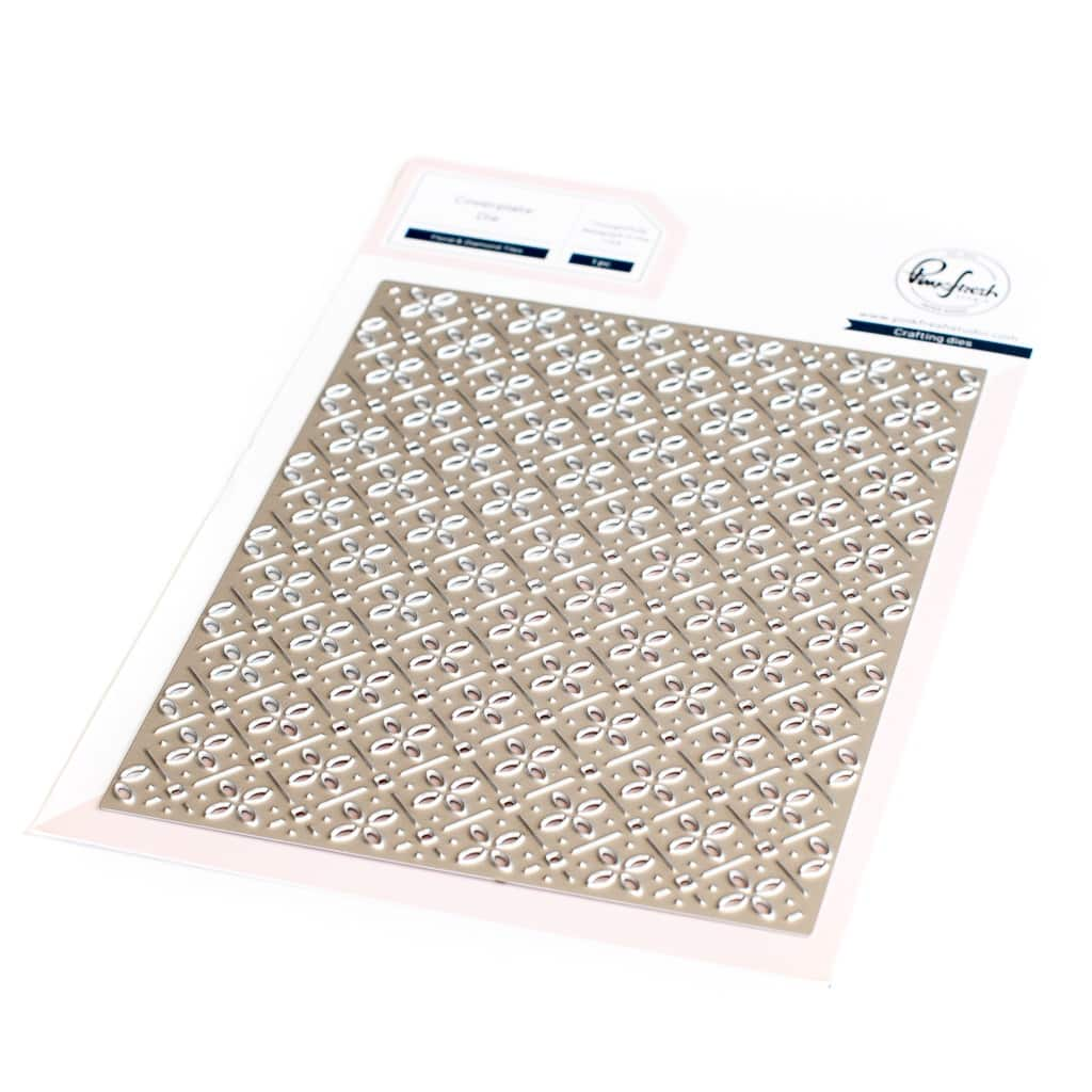 Pinkfresh Studio Floral &#x26; Diamond Tiles Cover Plate Die