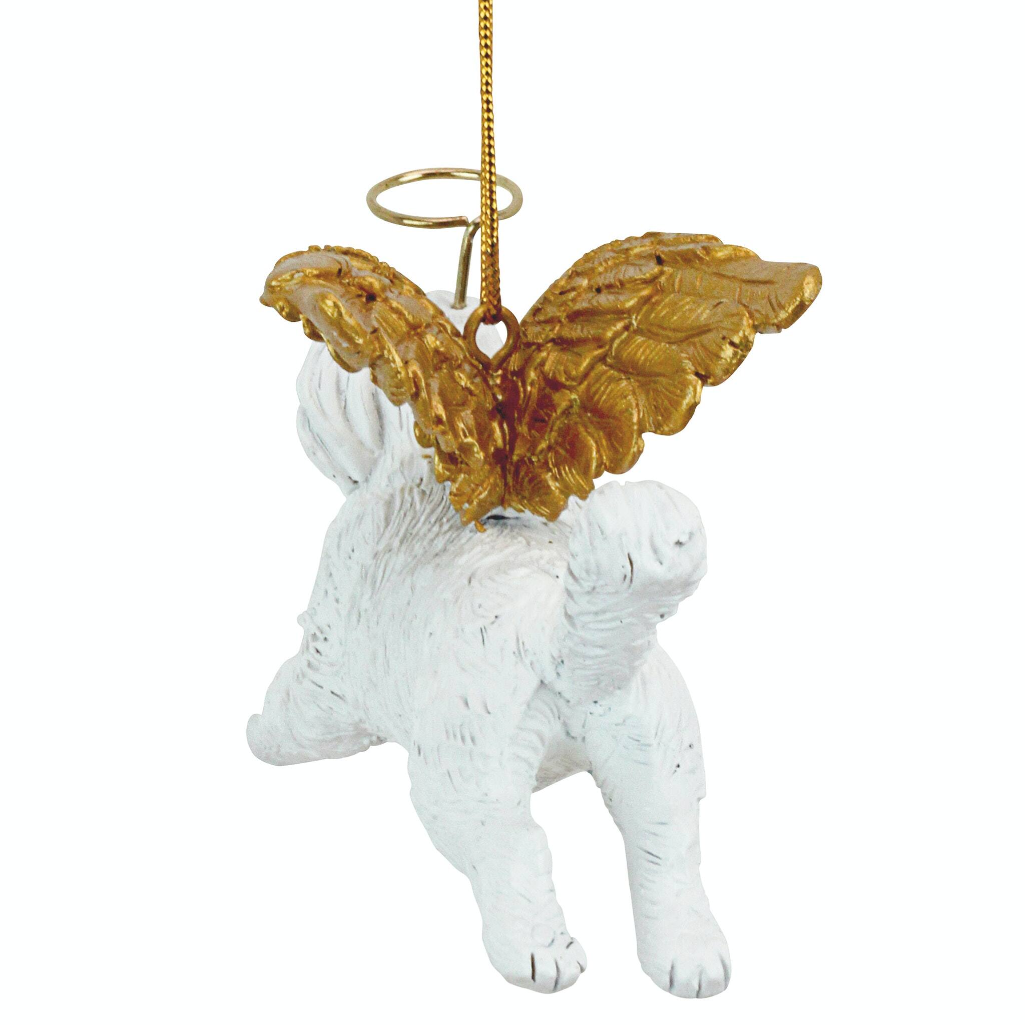 Design Toscano Honor the Pooch Maltese Angel Ornament