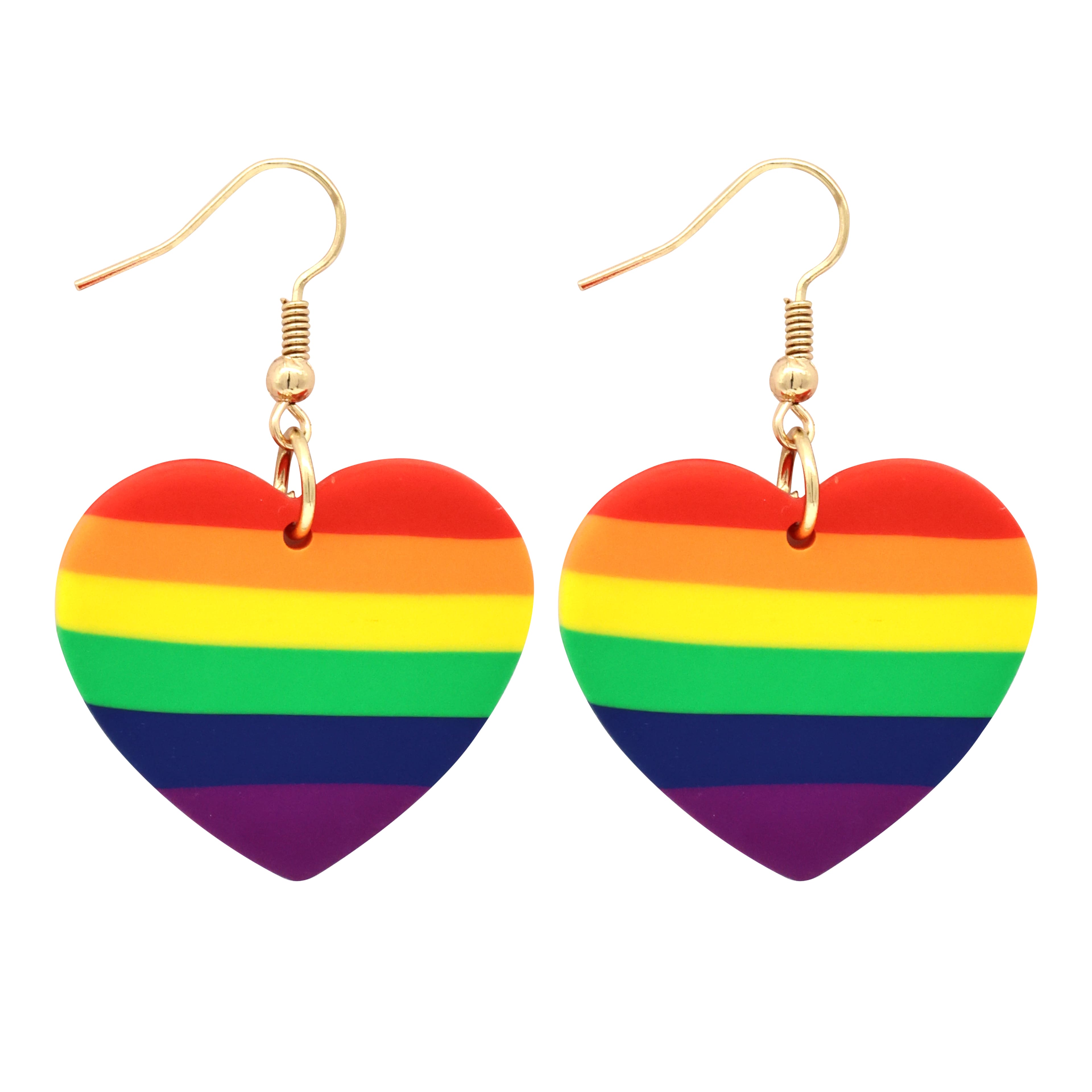 Boucles d&#x2019;oreilles en argile en forme de c&#x153;ur de Celebrate It