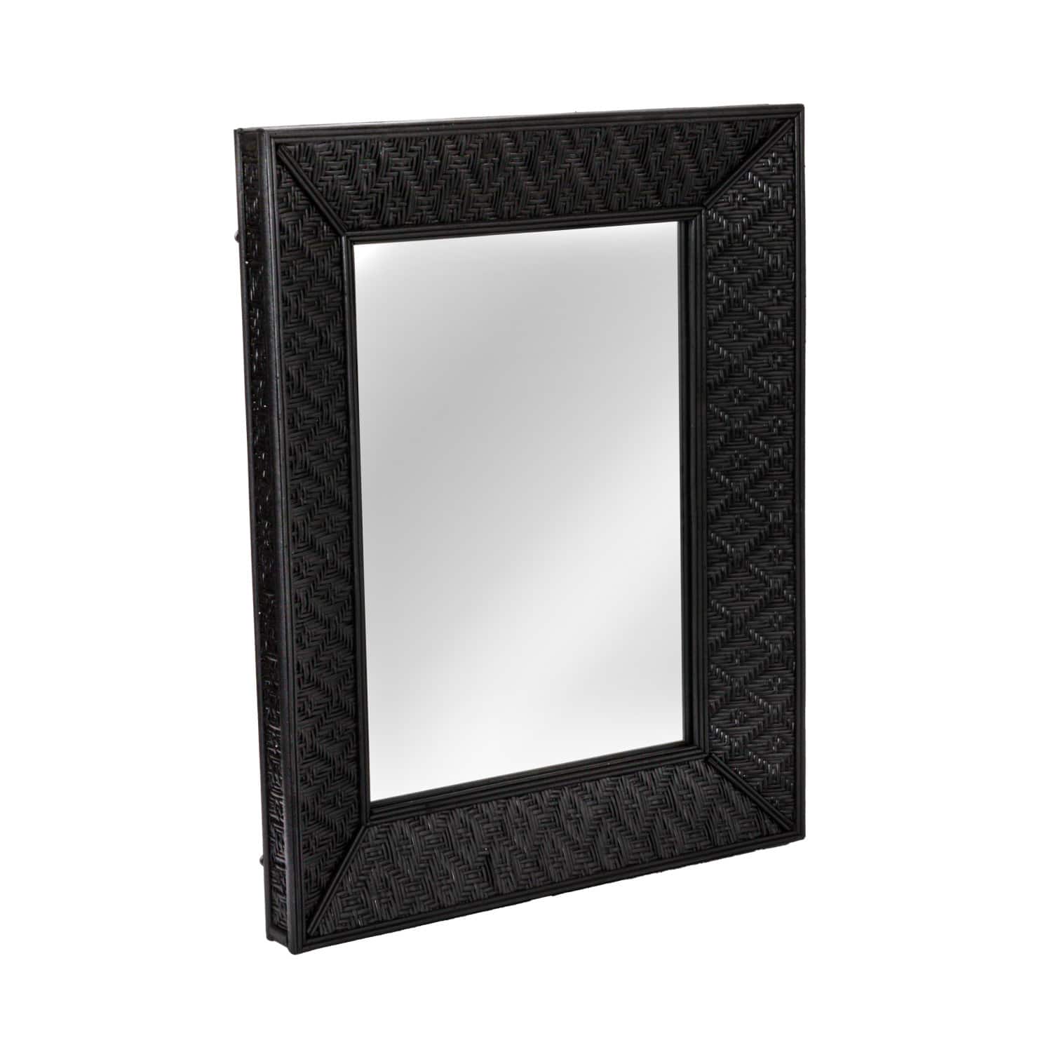 Hello Honey® 25.5" Handwoven Rattan Rectangle Wall Mirror