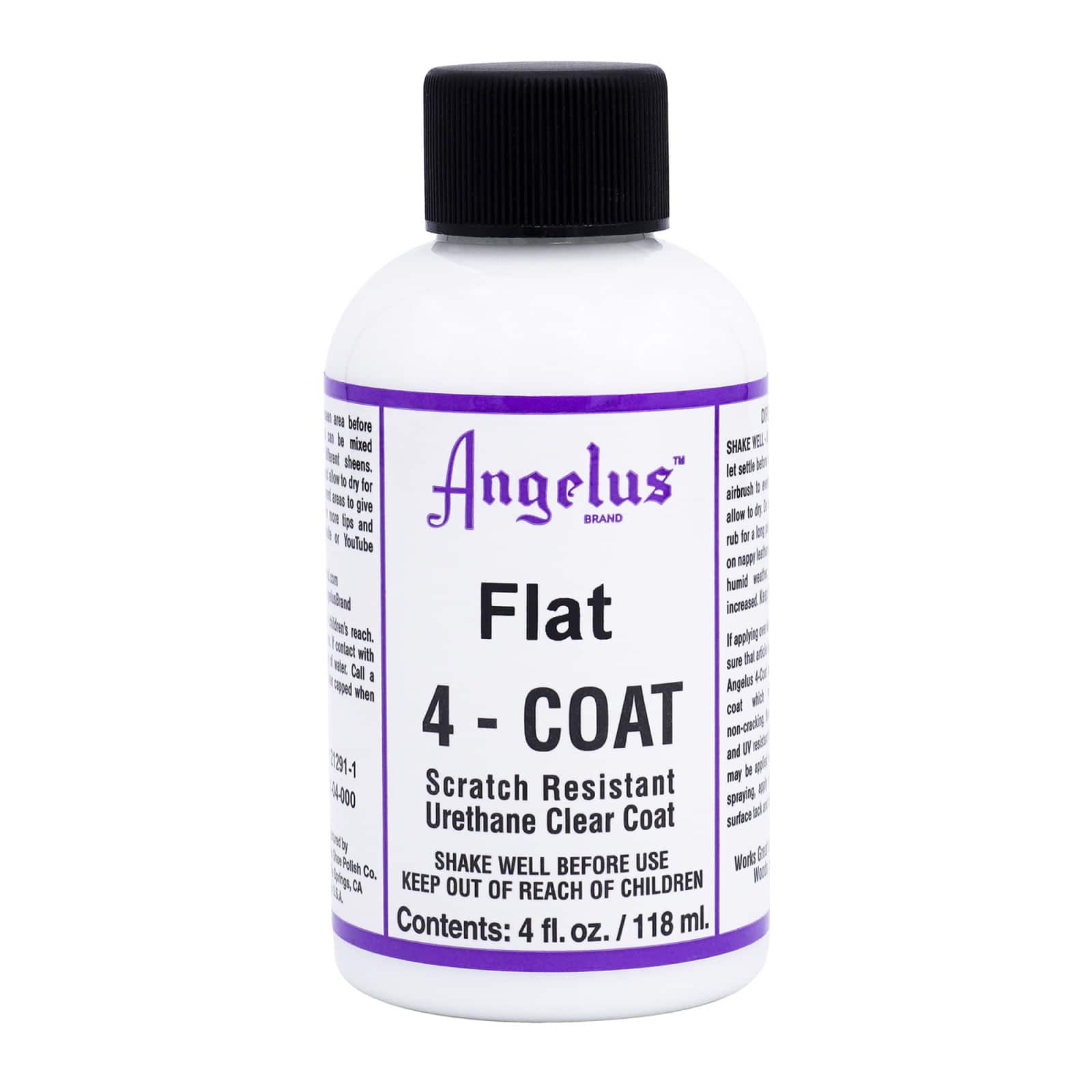 6 Pack: Angelus&#xAE; 4-Coat Flat Urethane Clear Coat, 4oz.